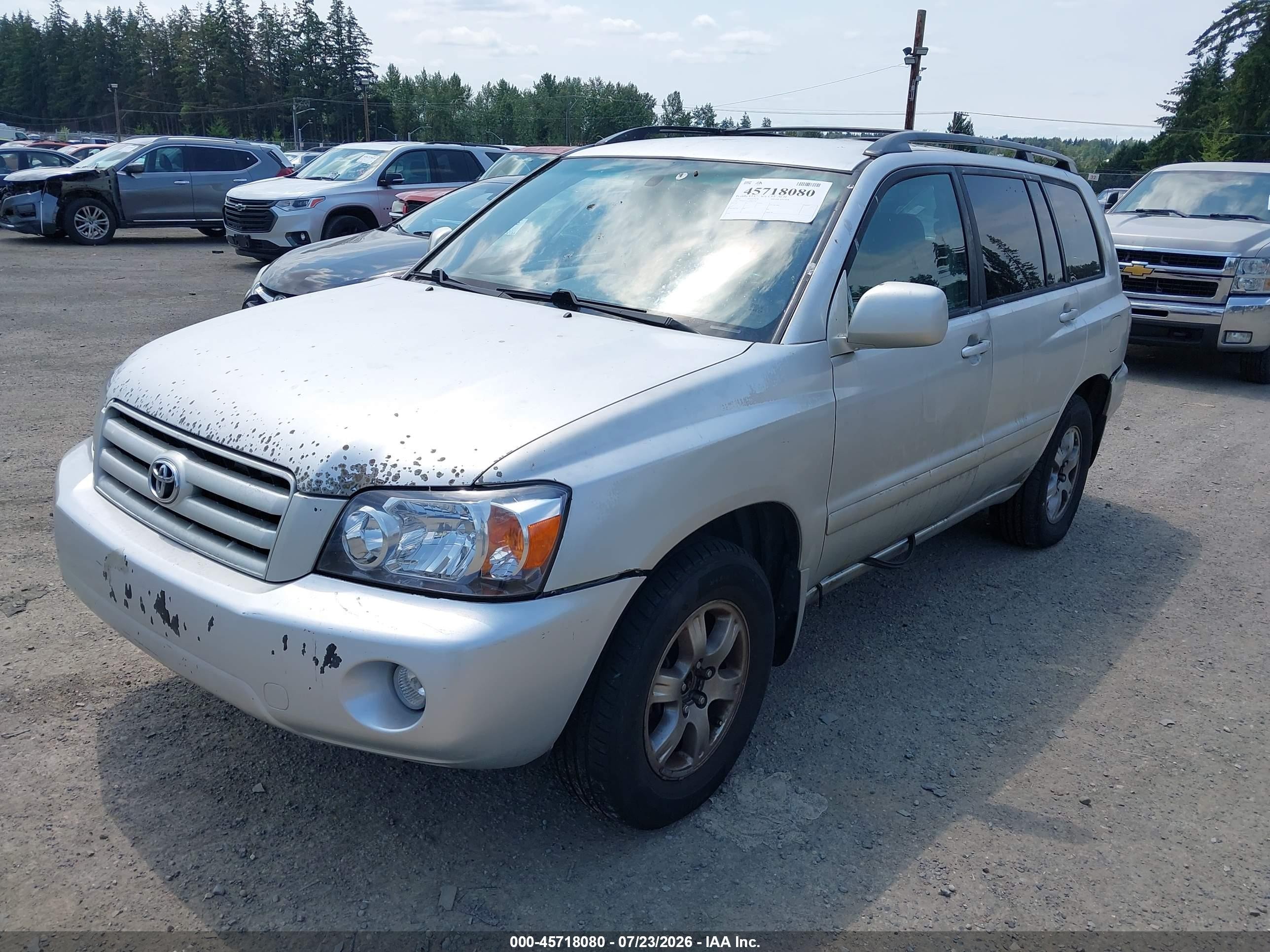 2005 Toyota Highlander V6 Silver vin: JTEDP21A150082565