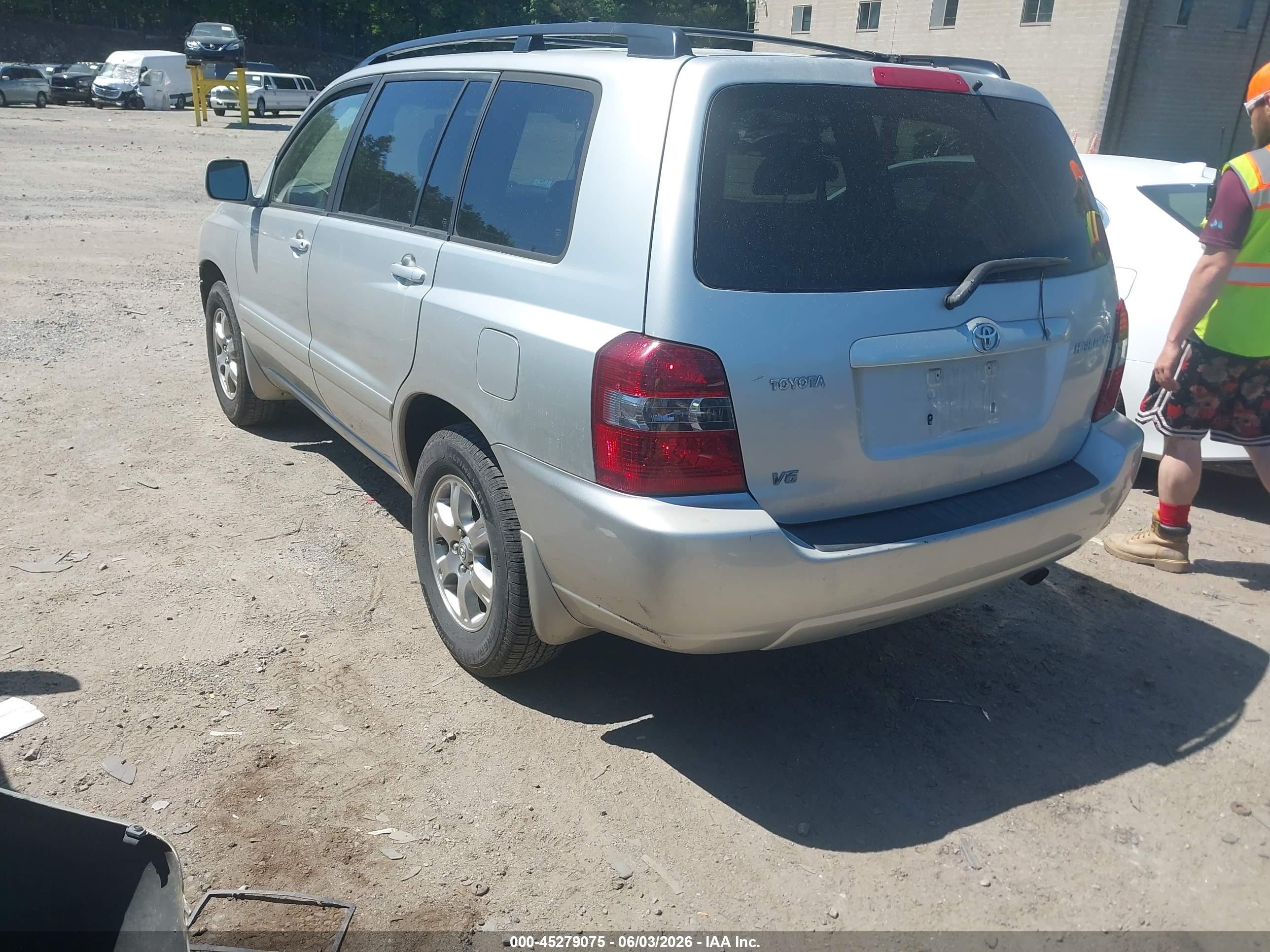 2006 Toyota Highlander V6 Silver vin: JTEDP21A160093051