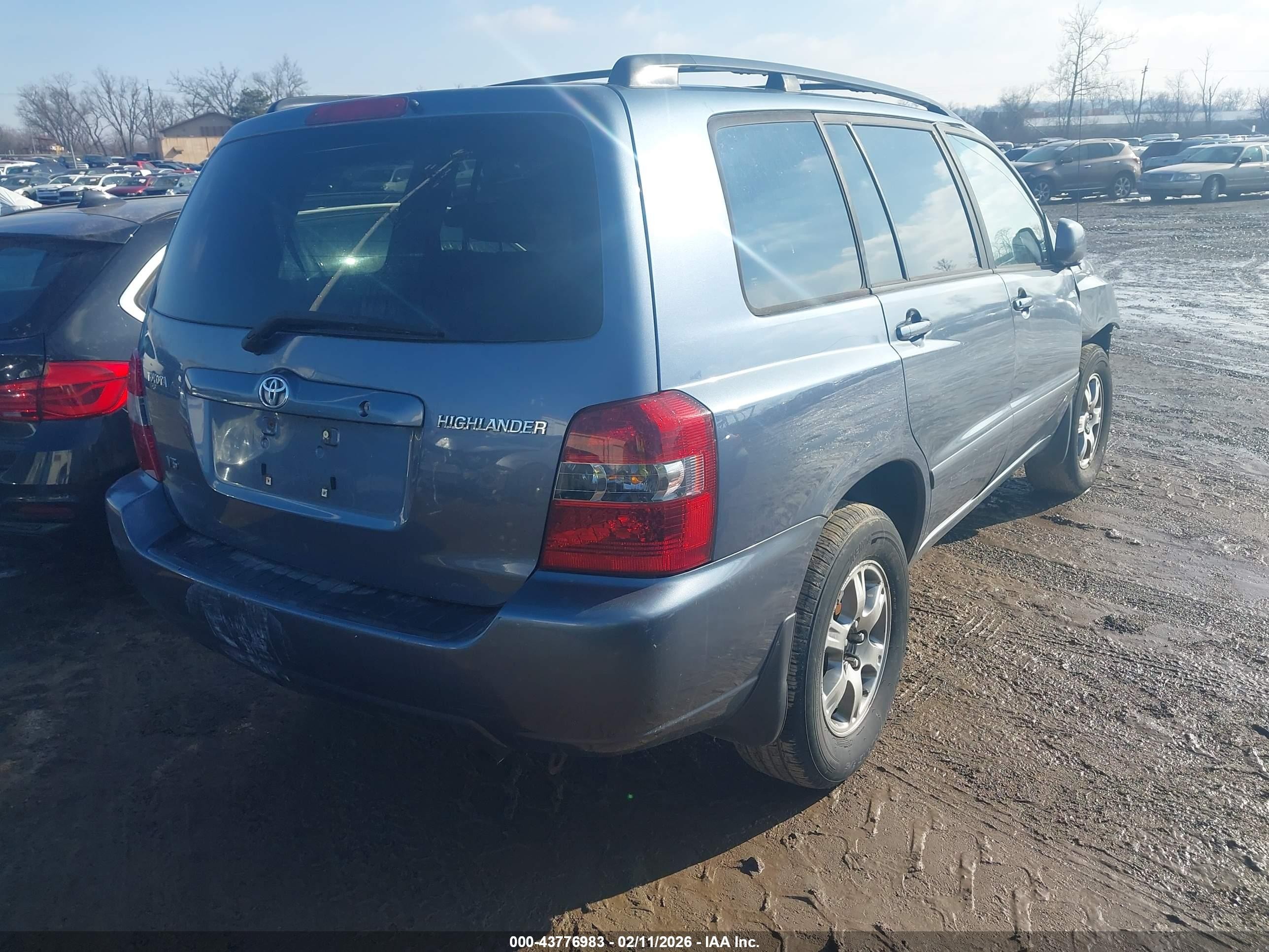 2006 Toyota Highlander V6 Blue vin: JTEDP21A160105442