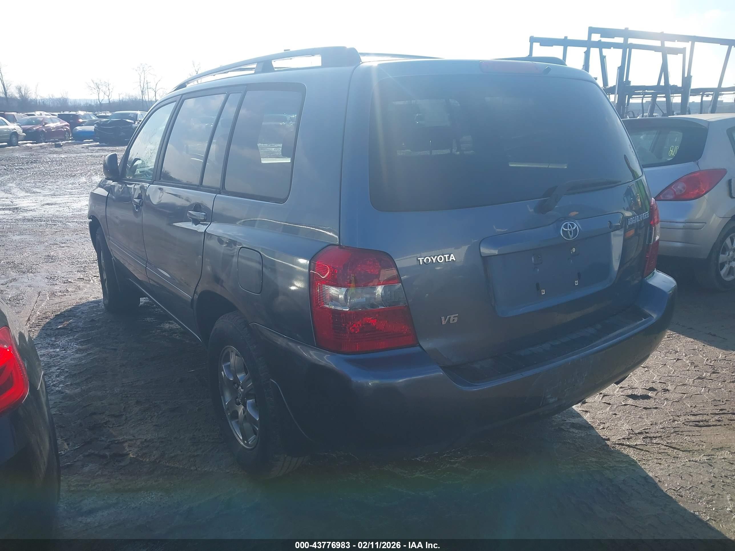2006 Toyota Highlander V6 Blue vin: JTEDP21A160105442
