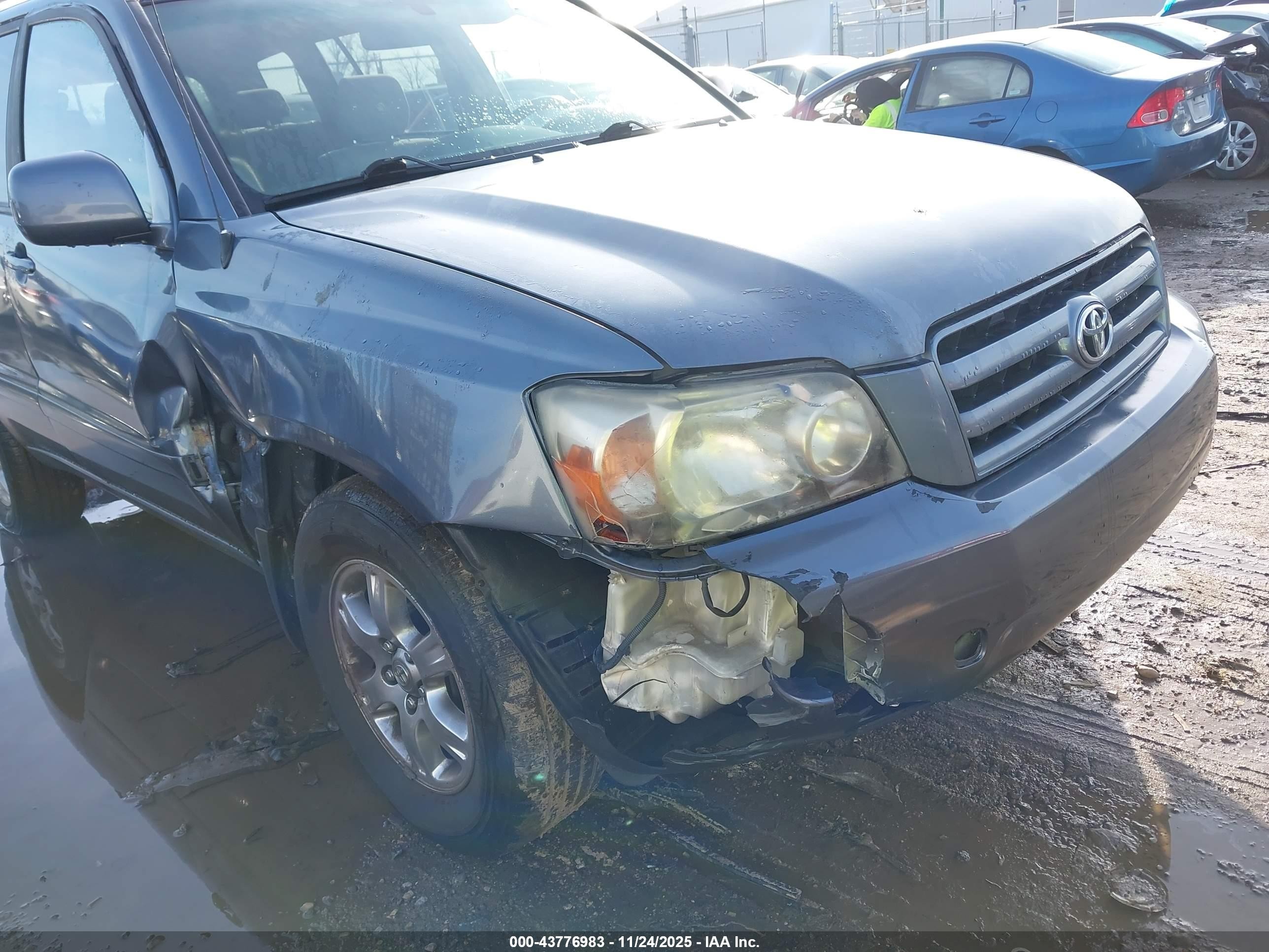 2006 Toyota Highlander V6 Blue vin: JTEDP21A160105442