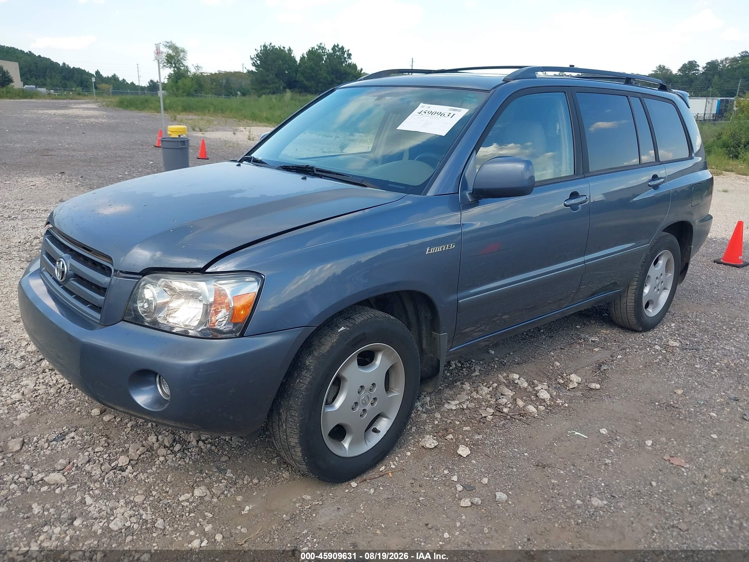 2004 Toyota Highlander Limited V6 Blue vin: JTEDP21A240015326