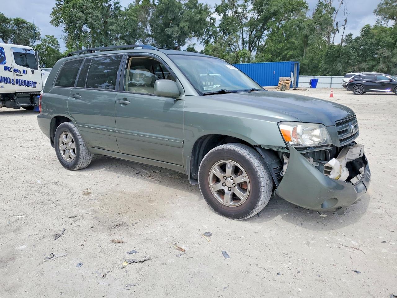2004 Toyota Highlander Base Green vin: JTEDP21A240036595