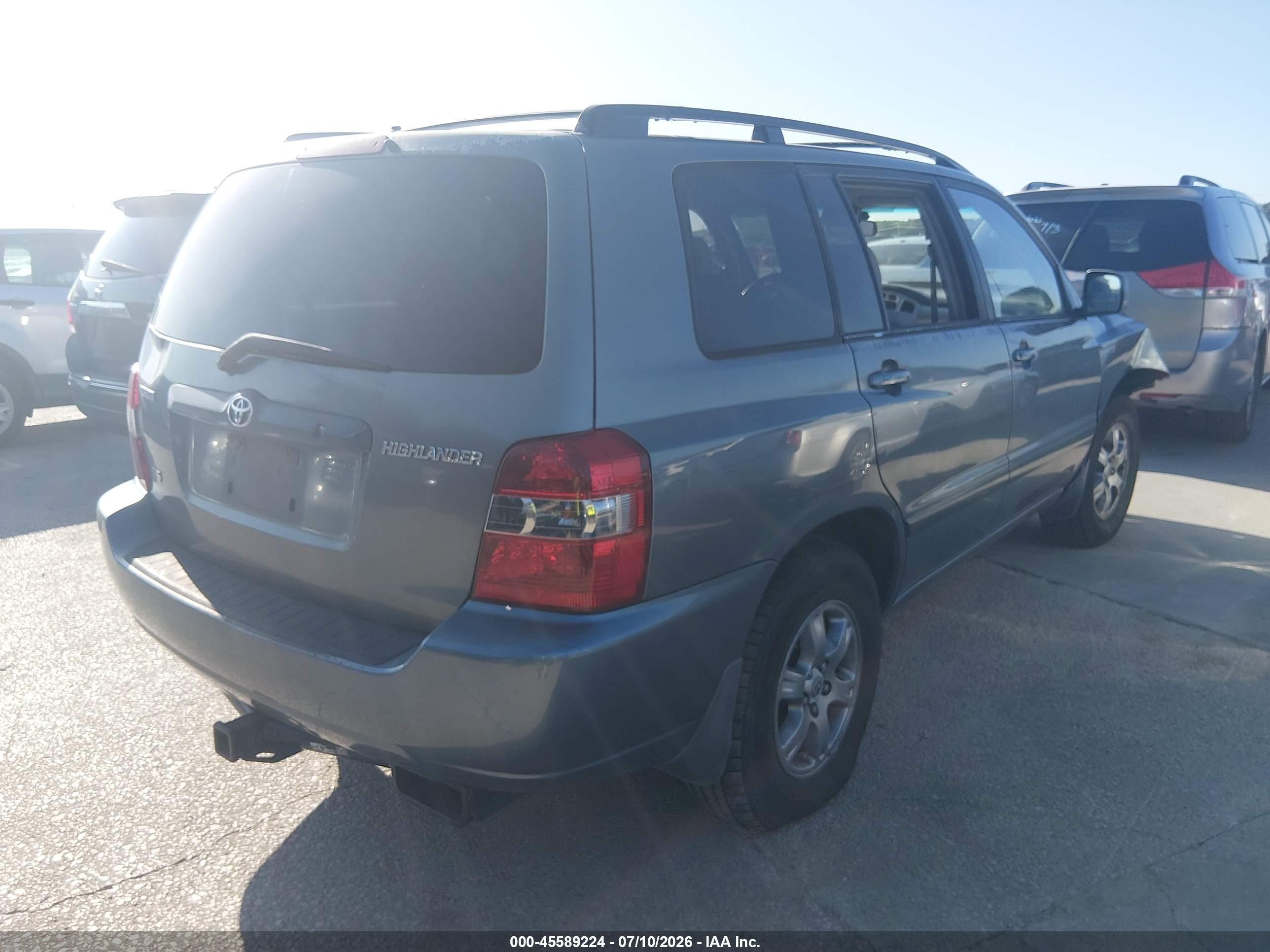 2004 Toyota Highlander V6 Blue vin: JTEDP21A240036886