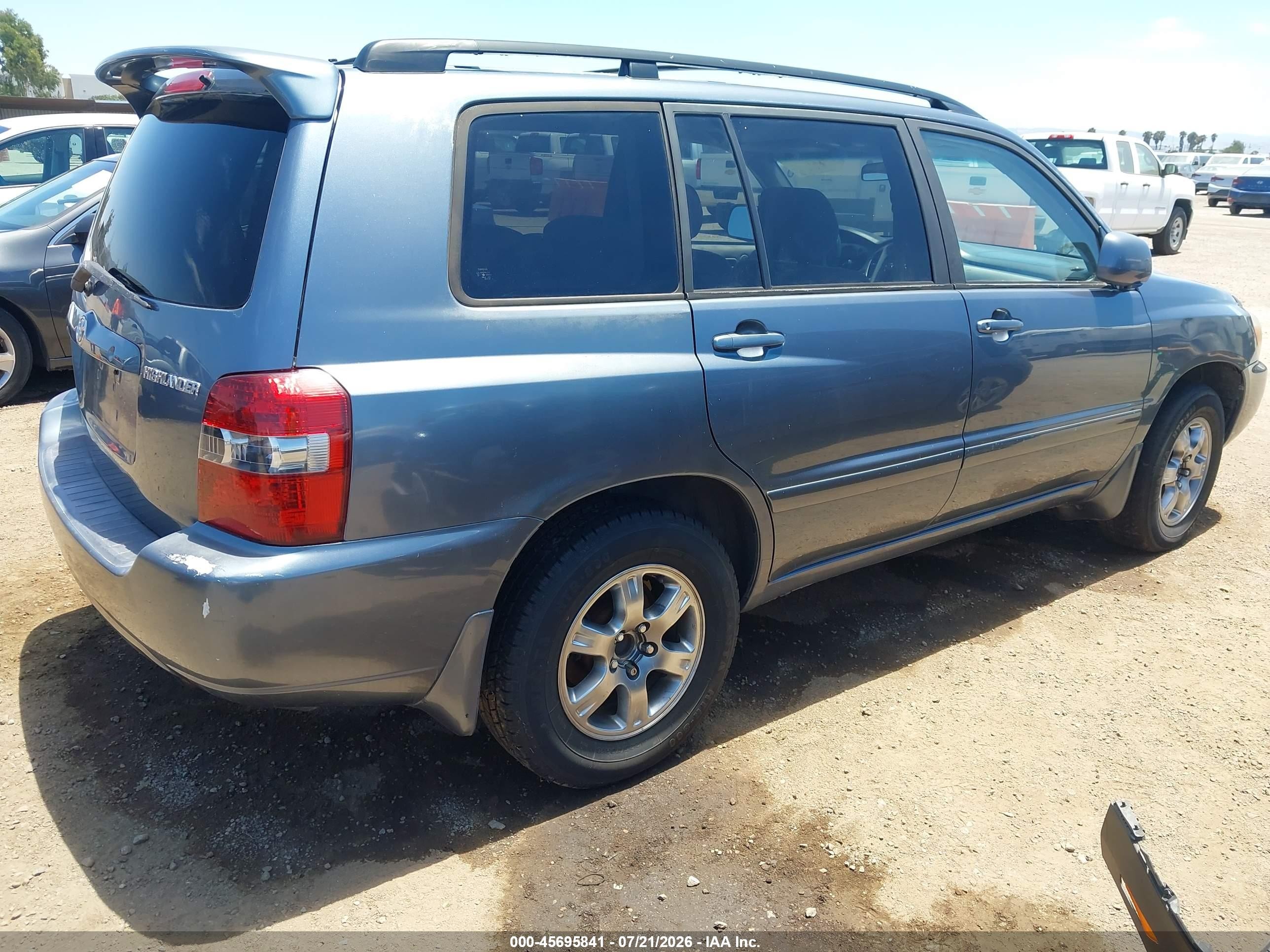 2004 Toyota Highlander V6 Blue vin: JTEDP21A240039805