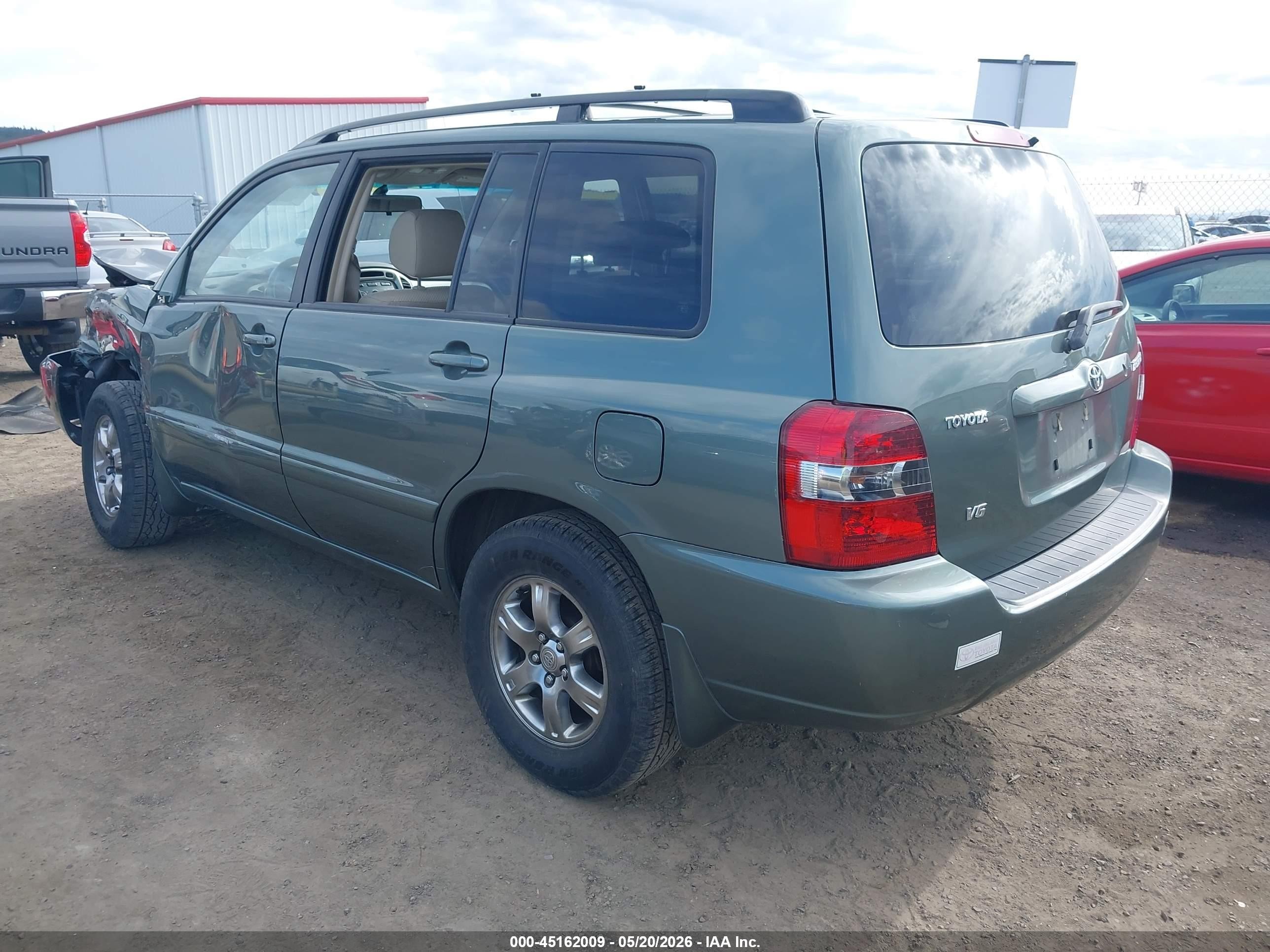 2005 Toyota Highlander Limited V6/v6 Зеленый vin: JTEDP21A250044617