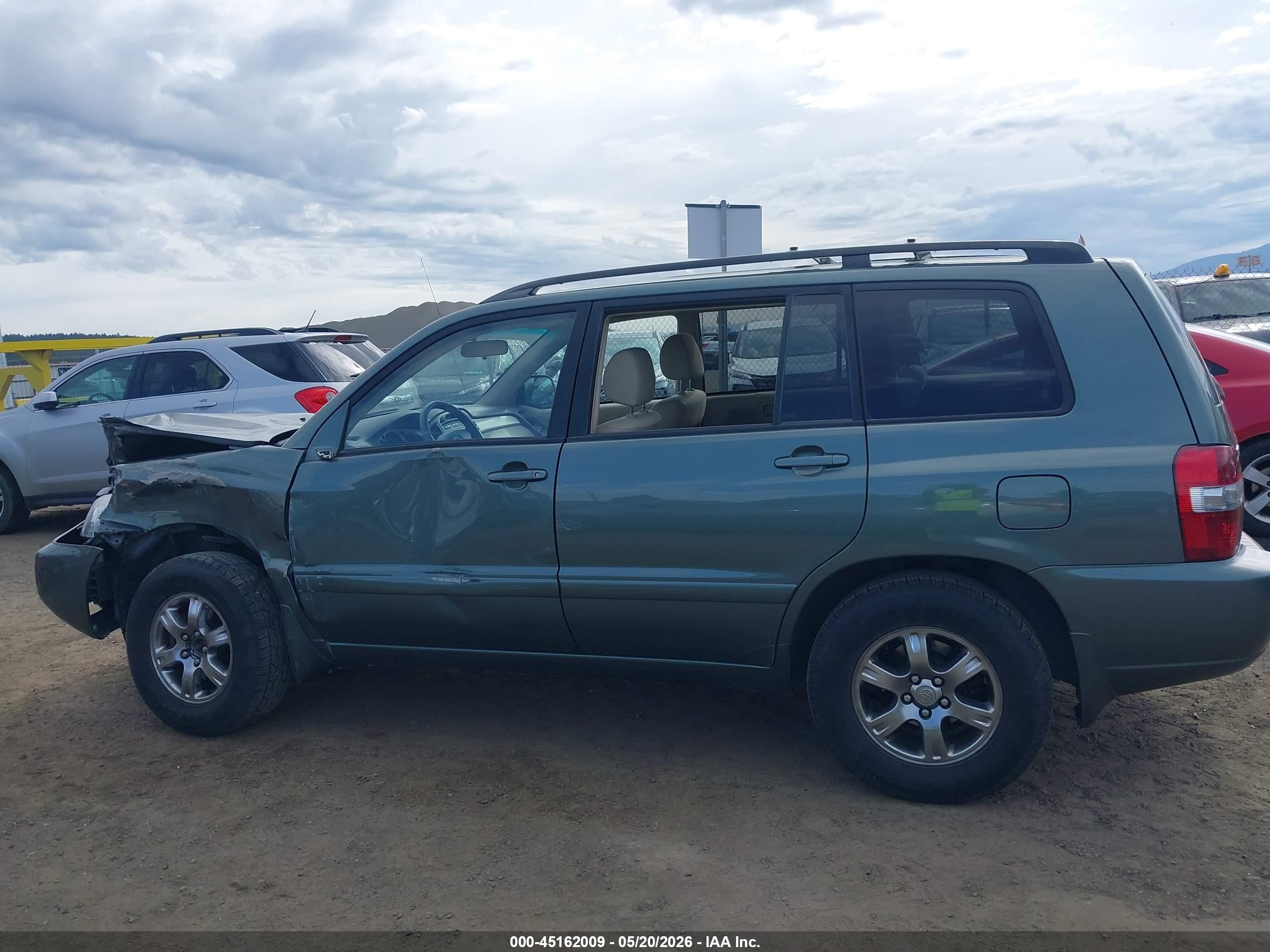 2005 Toyota Highlander Limited V6/v6 Зеленый vin: JTEDP21A250044617