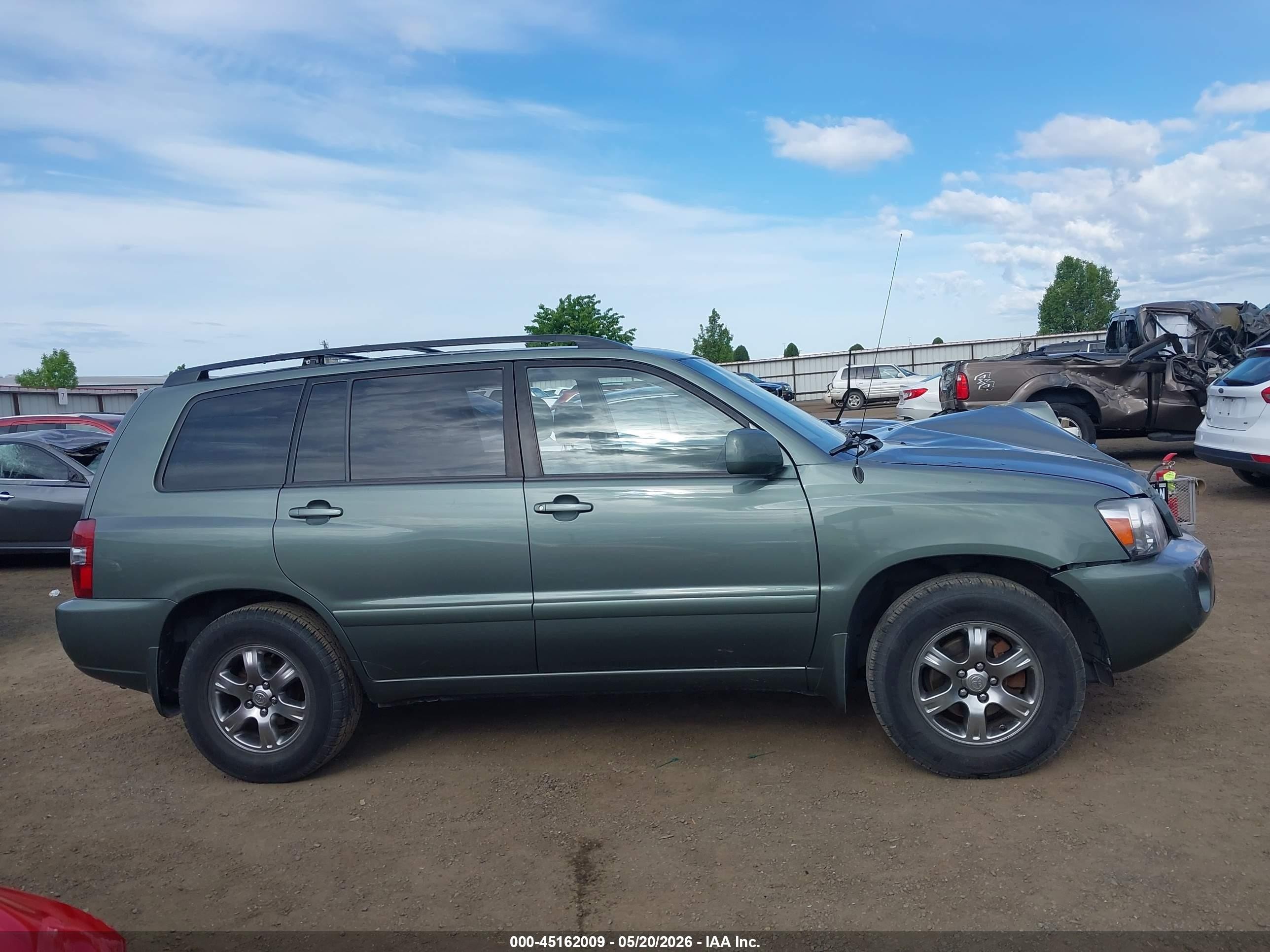 2005 Toyota Highlander Limited V6/v6 Зеленый vin: JTEDP21A250044617