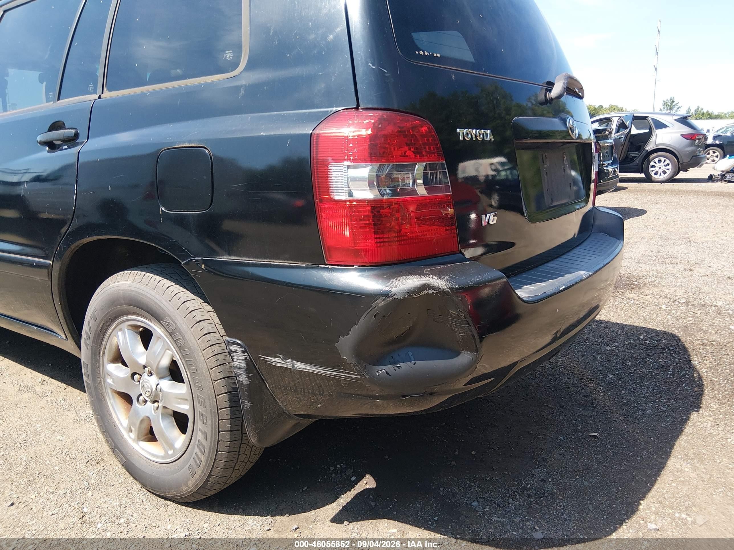 2005 Toyota Highlander V6 Black vin: JTEDP21A250045346