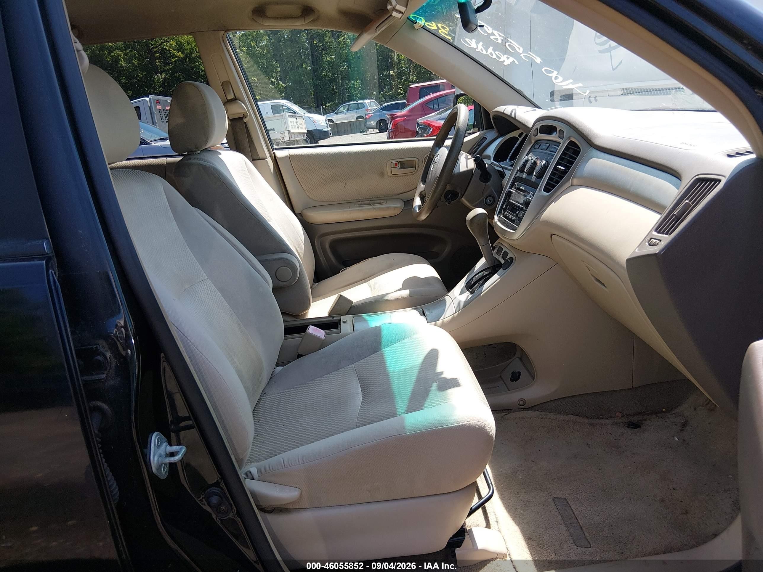 2005 Toyota Highlander V6 Black vin: JTEDP21A250045346