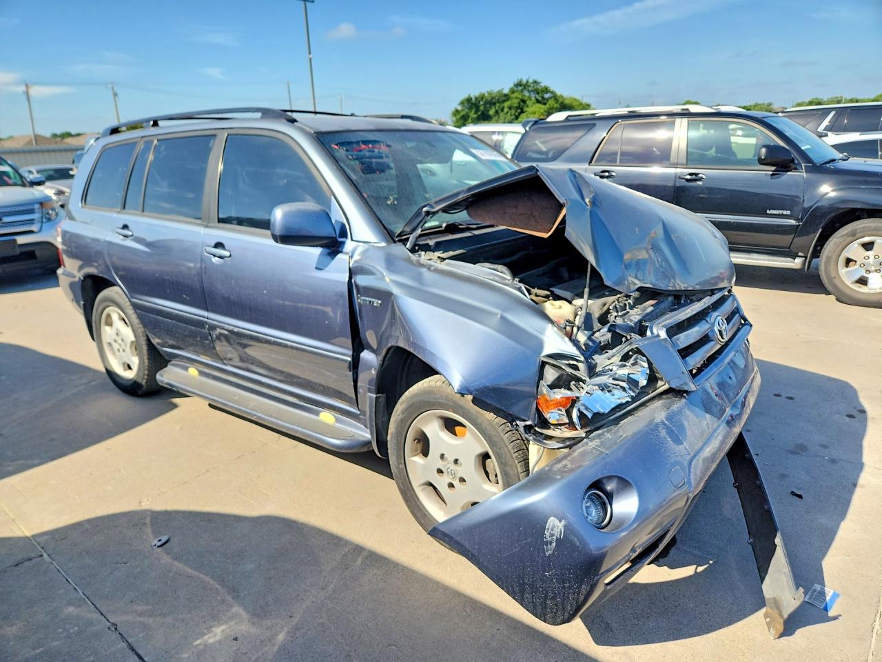 2005 Toyota Highlander Limited Gray vin: JTEDP21A250075916