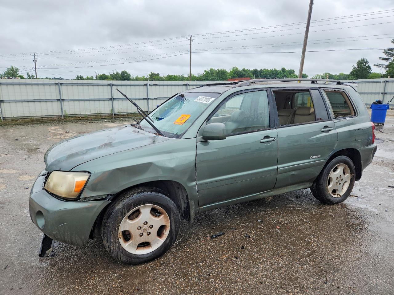 2006 Toyota Highlander Limited Зеленый vin: JTEDP21A260122170