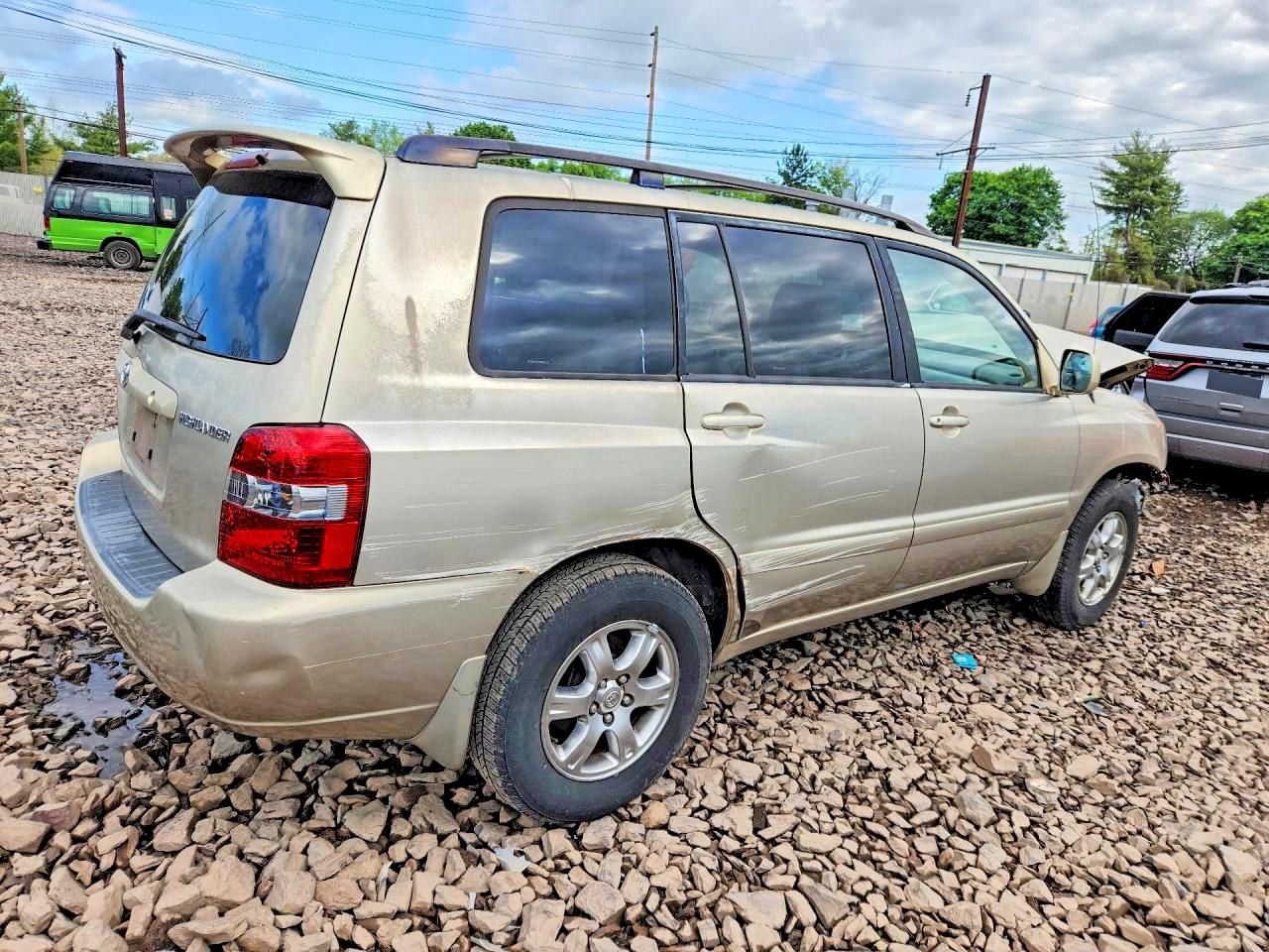 2007 Toyota Highlander Base Бежевый vin: JTEDP21A270134031