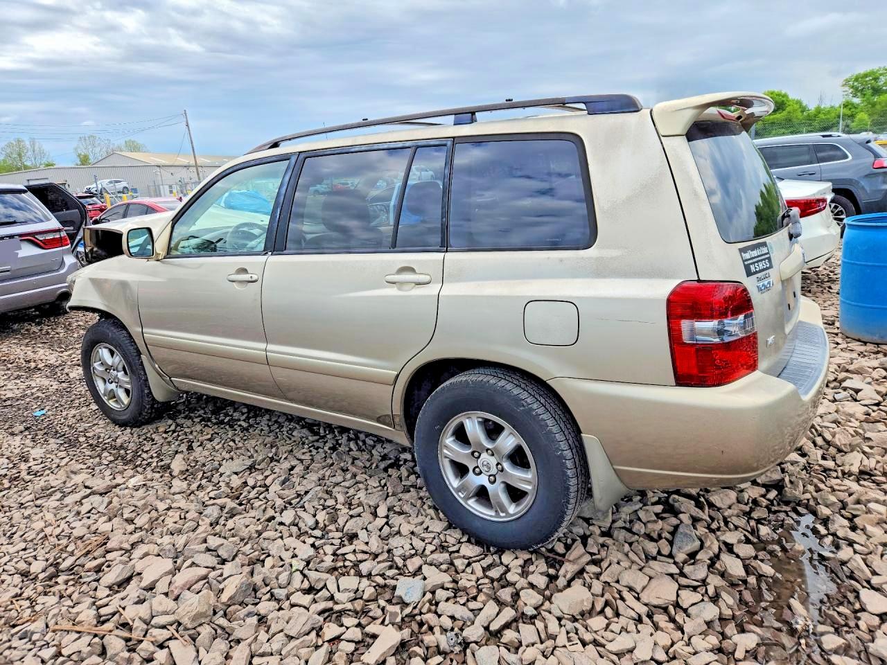 2007 Toyota Highlander Base Бежевый vin: JTEDP21A270134031