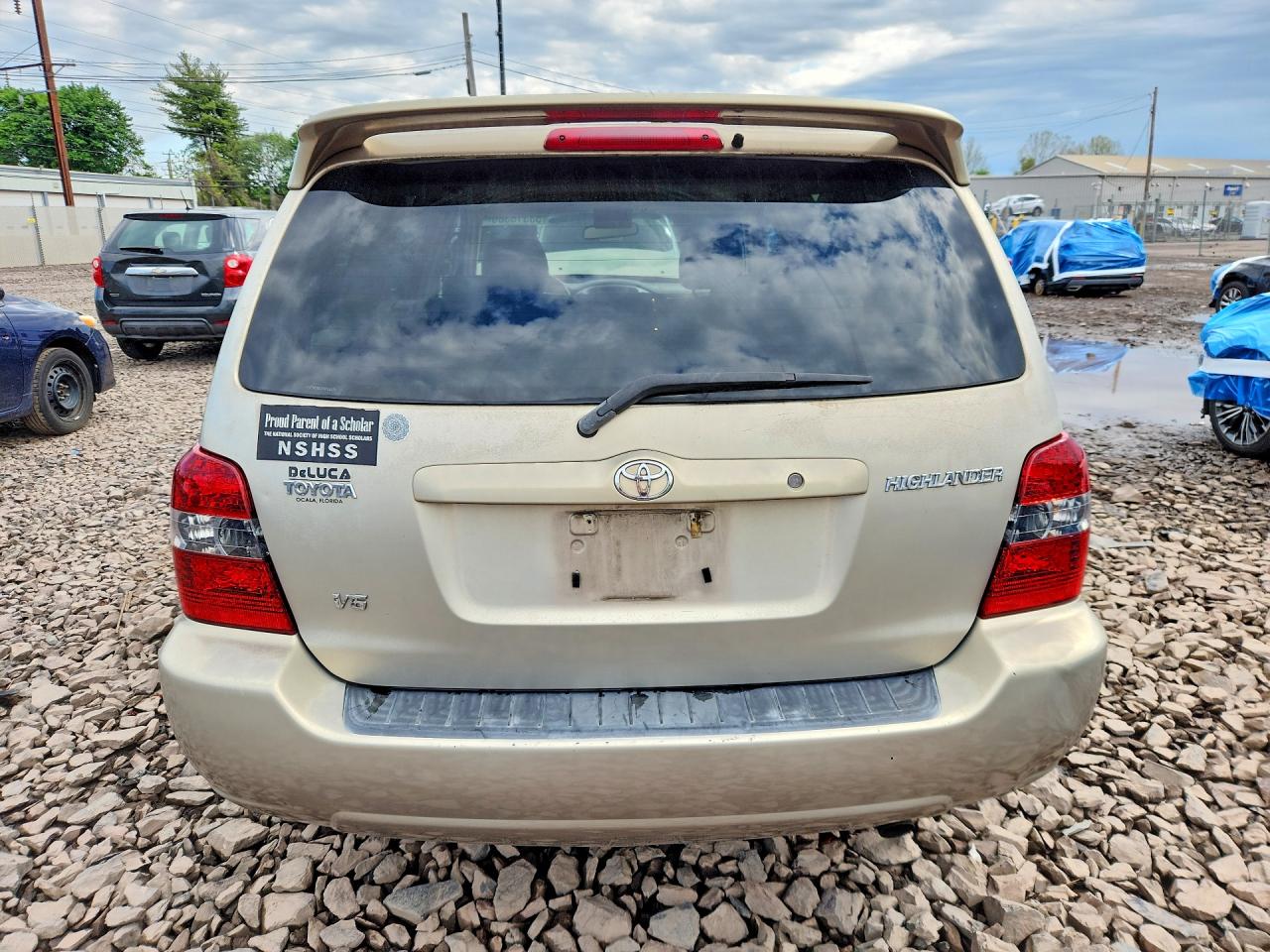 2007 Toyota Highlander Base Бежевый vin: JTEDP21A270134031