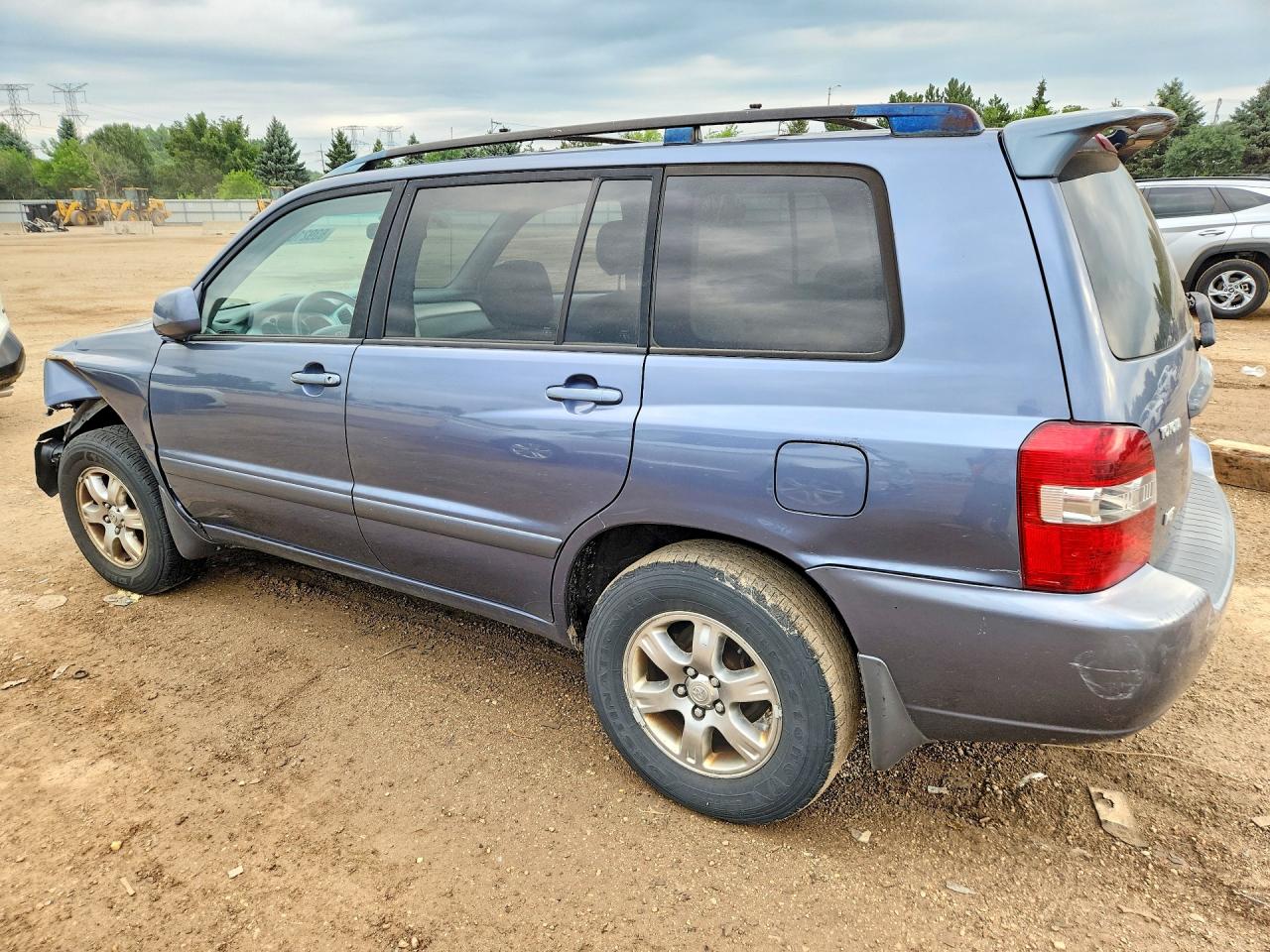 2007 Toyota Highlander Base Blue vin: JTEDP21A270138290