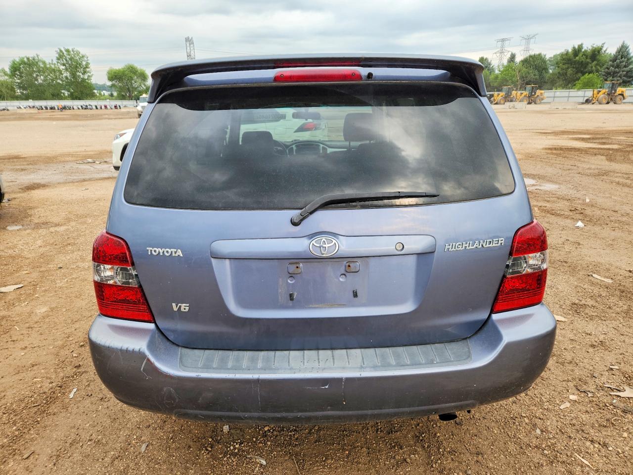 2007 Toyota Highlander Base Blue vin: JTEDP21A270138290