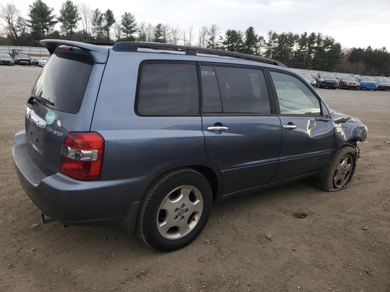 2007 Toyota Highlander Sport Blue vin: JTEDP21A270147622