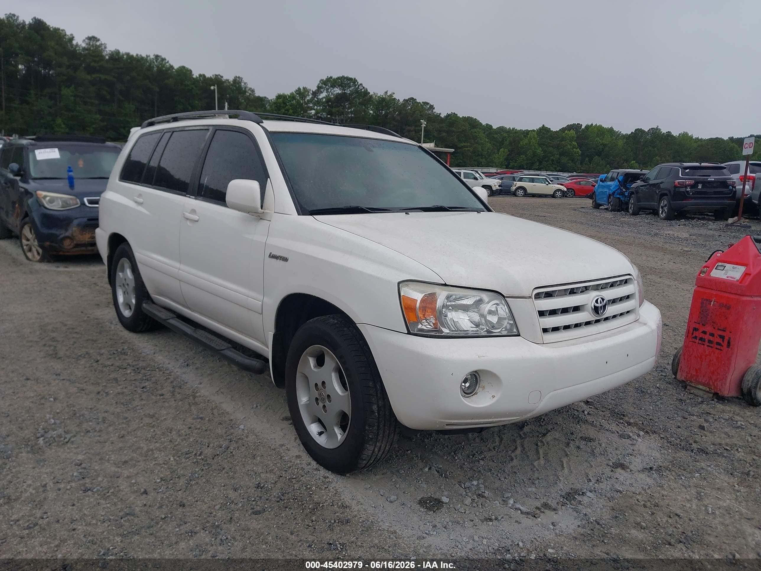 2004 Toyota Highlander Limited V6 Белый vin: JTEDP21A340001337