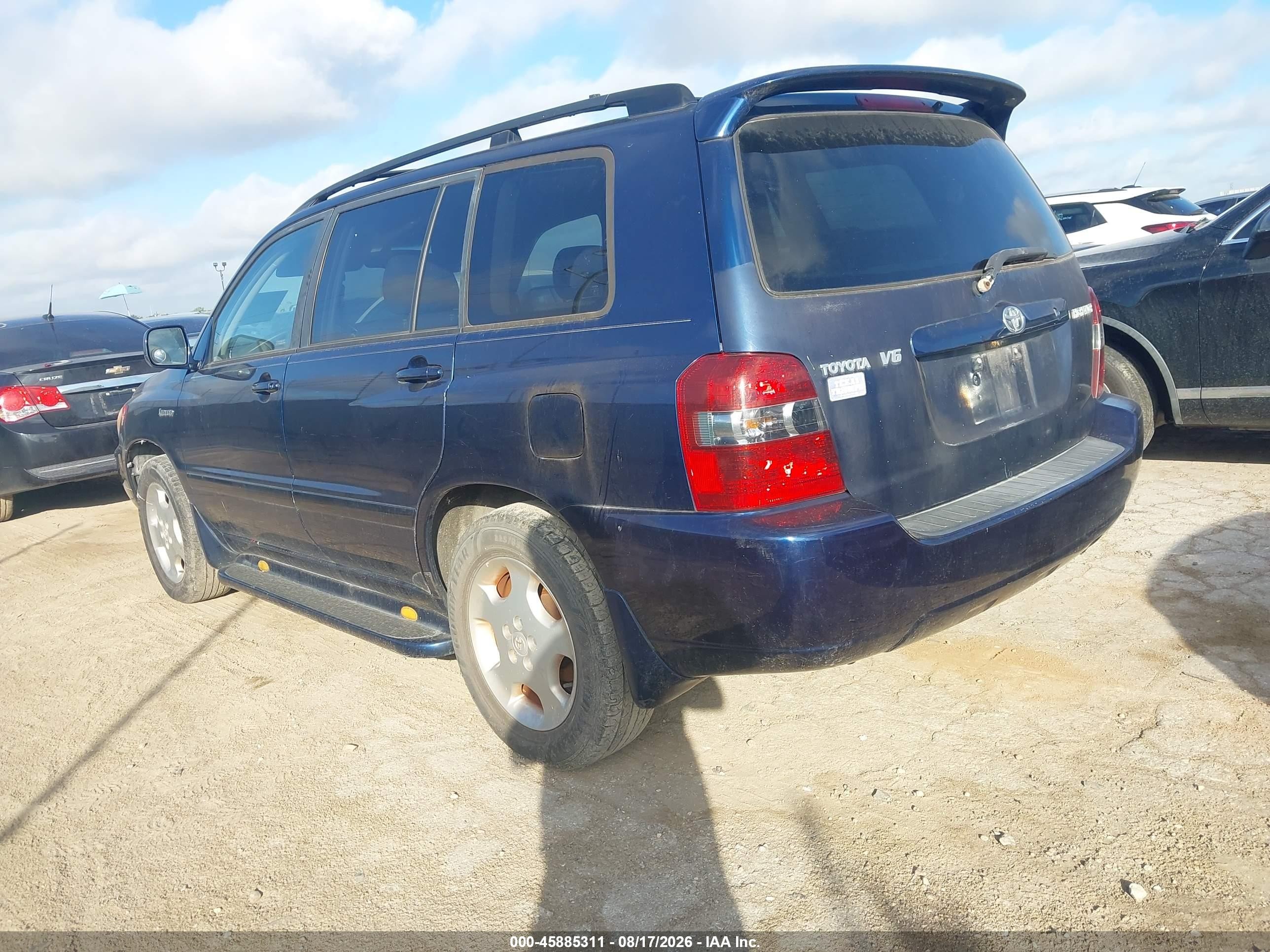 2004 Toyota Highlander Limited V6 Blue vin: JTEDP21A340001757