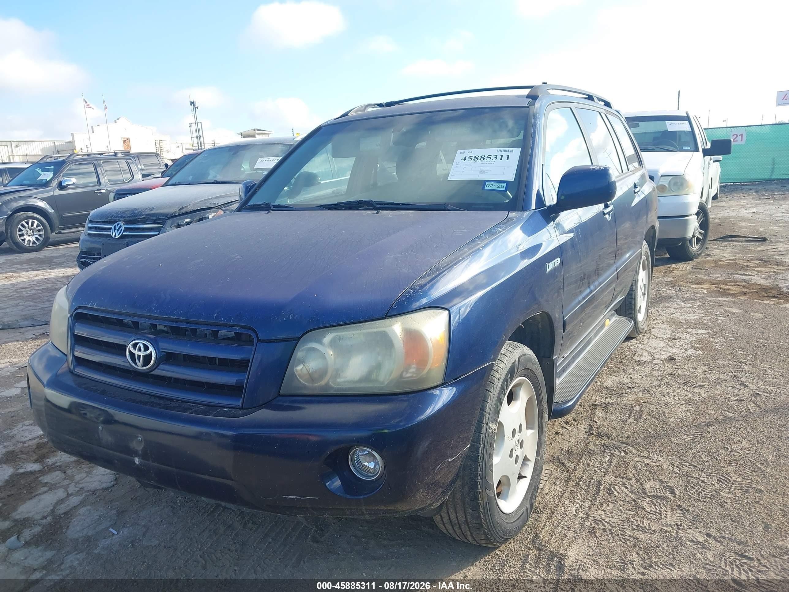 2004 Toyota Highlander Limited V6 Blue vin: JTEDP21A340001757