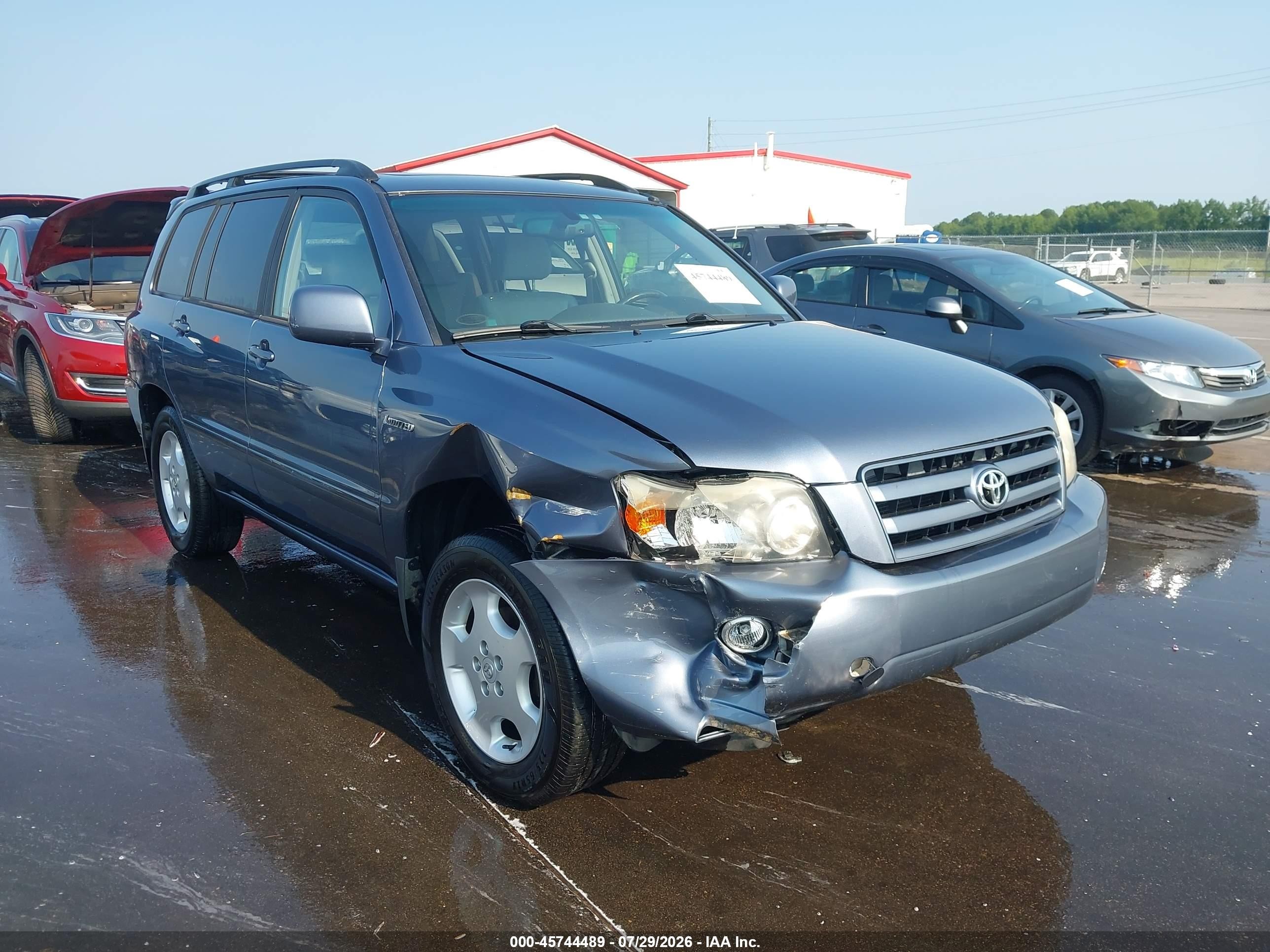 2004 Toyota Highlander Limited V6 Light Blue vin: JTEDP21A340025055