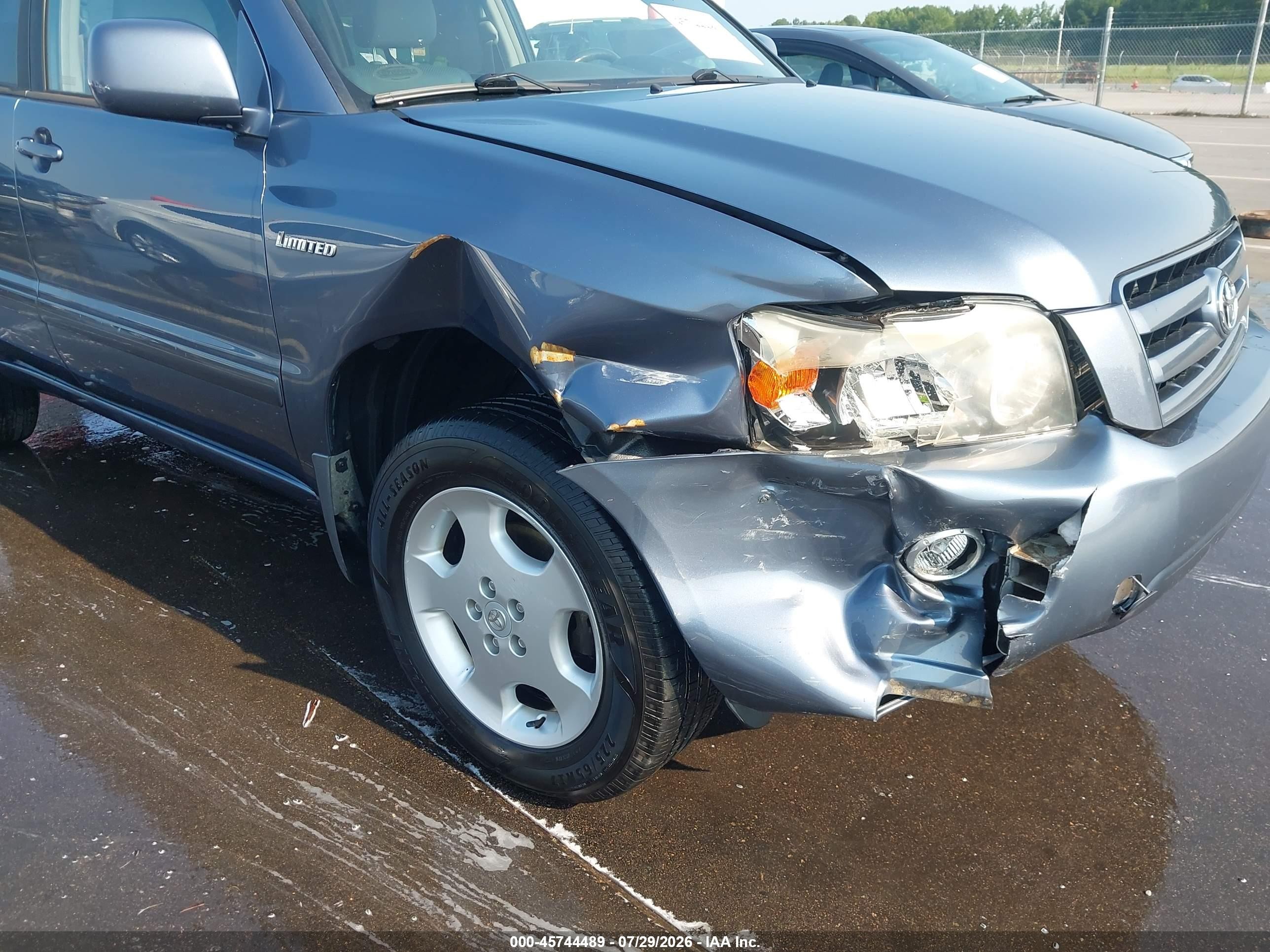2004 Toyota Highlander Limited V6 Light Blue vin: JTEDP21A340025055