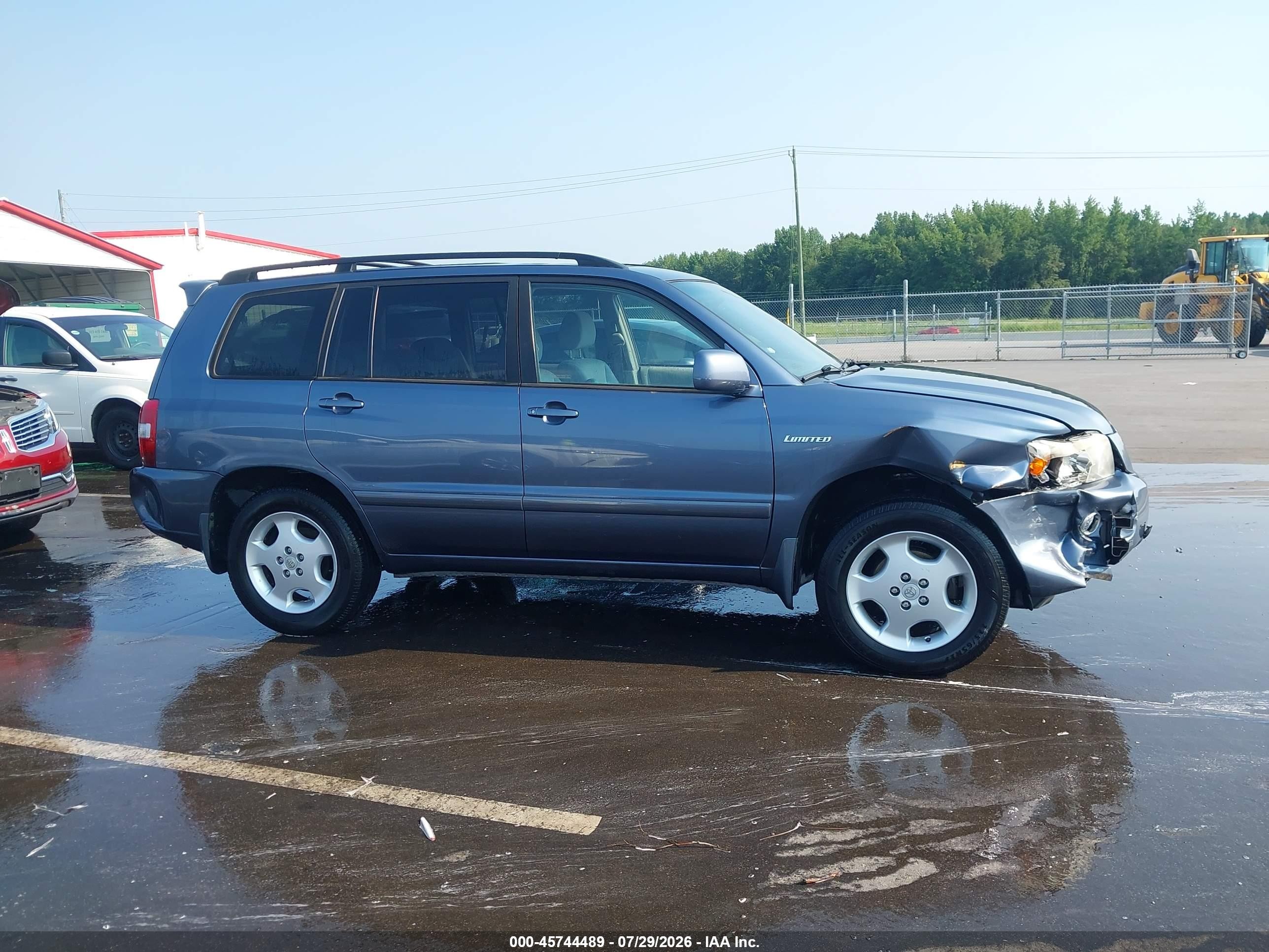 2004 Toyota Highlander Limited V6 Light Blue vin: JTEDP21A340025055