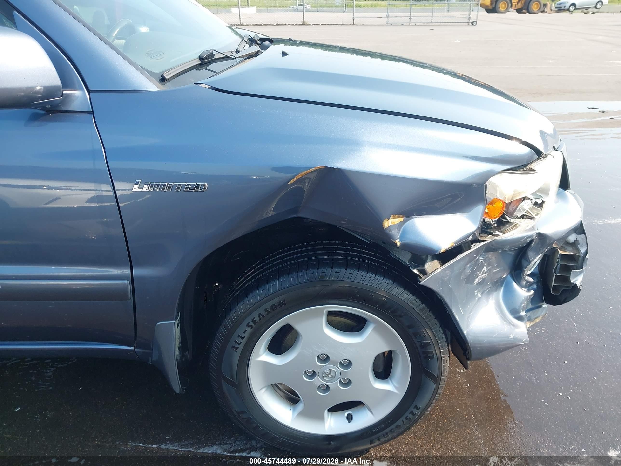 2004 Toyota Highlander Limited V6 Light Blue vin: JTEDP21A340025055