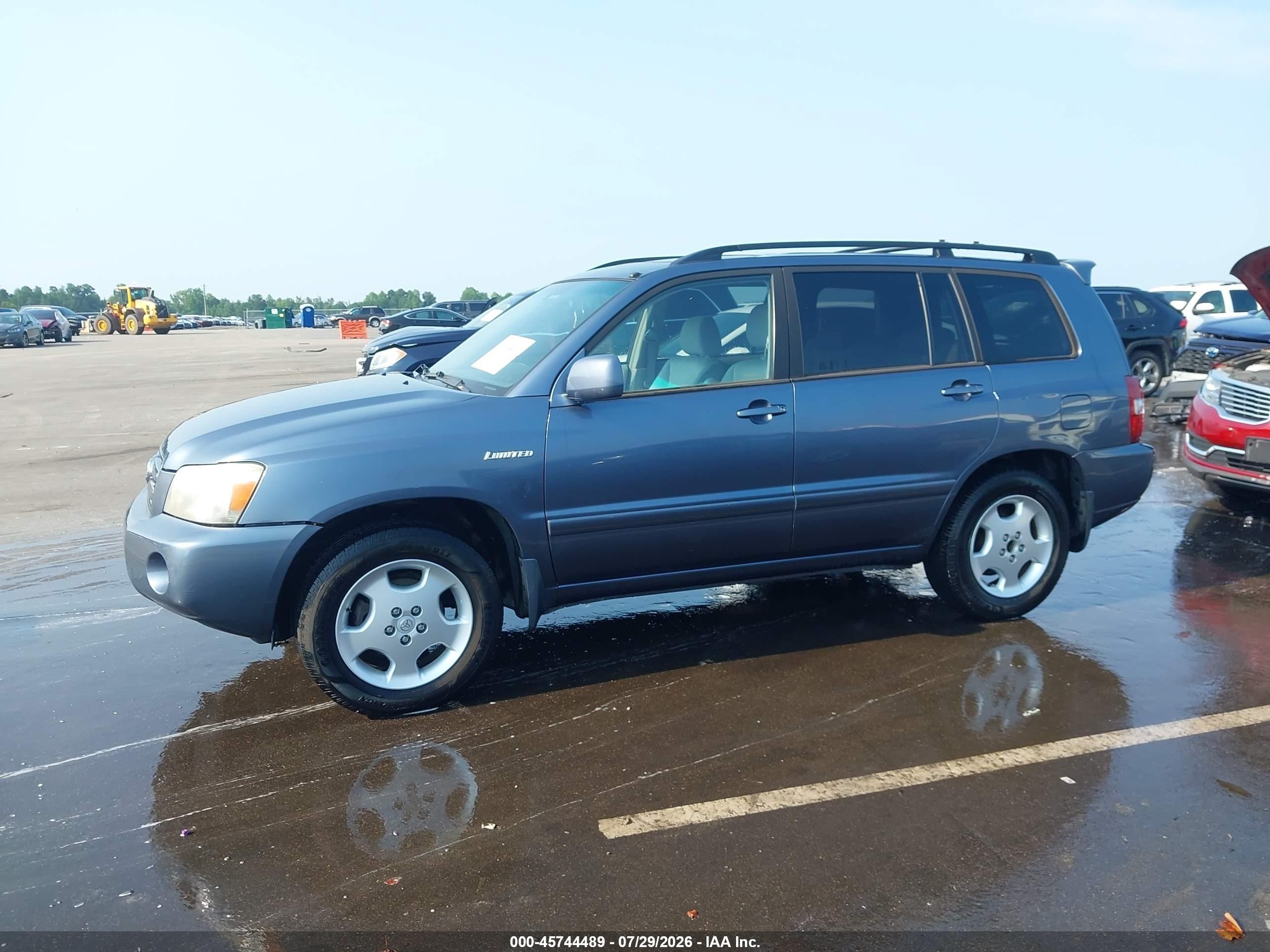 2004 Toyota Highlander Limited V6 Light Blue vin: JTEDP21A340025055