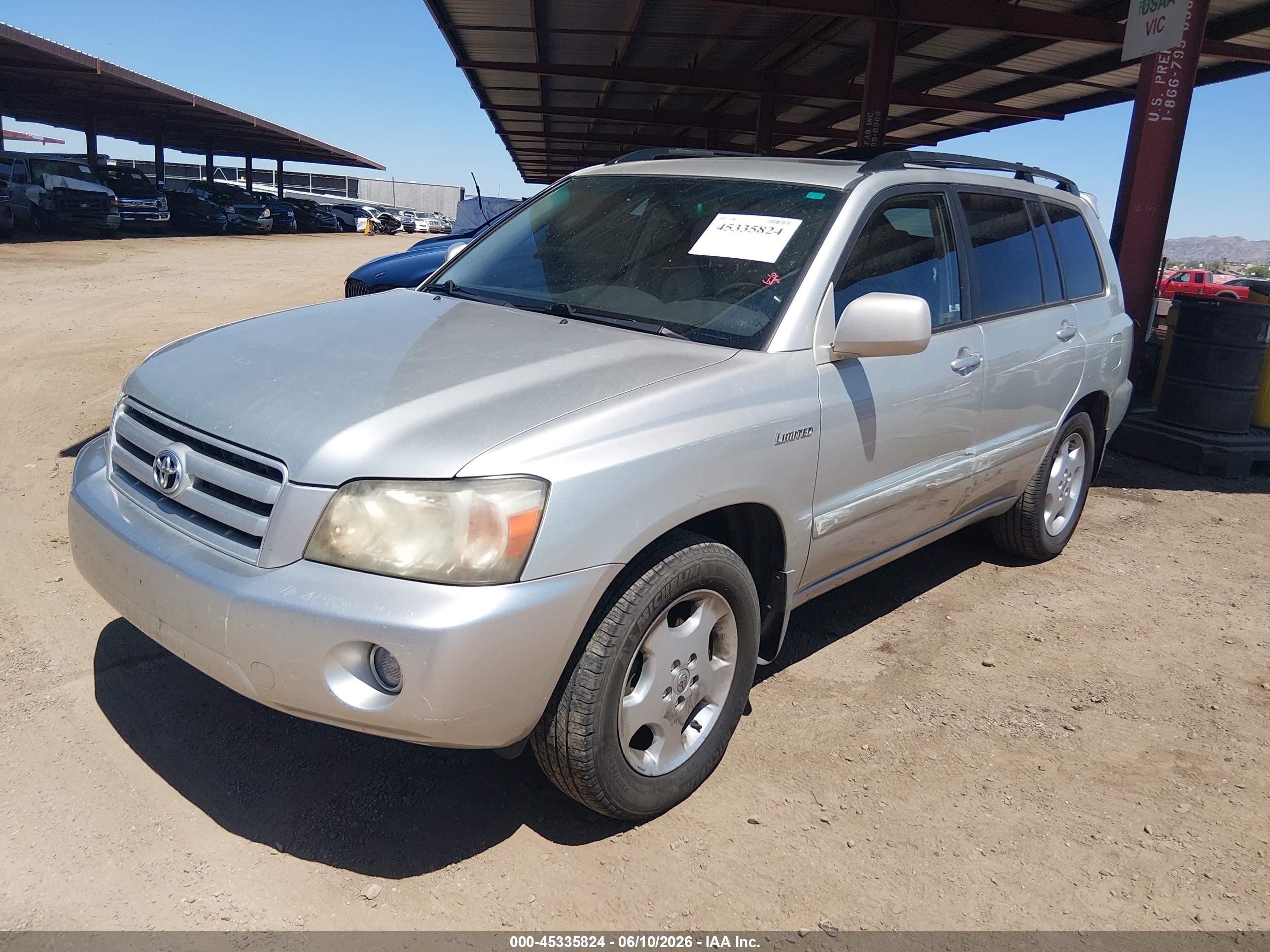2004 Toyota Highlander Limited V6 Silver vin: JTEDP21A340025458