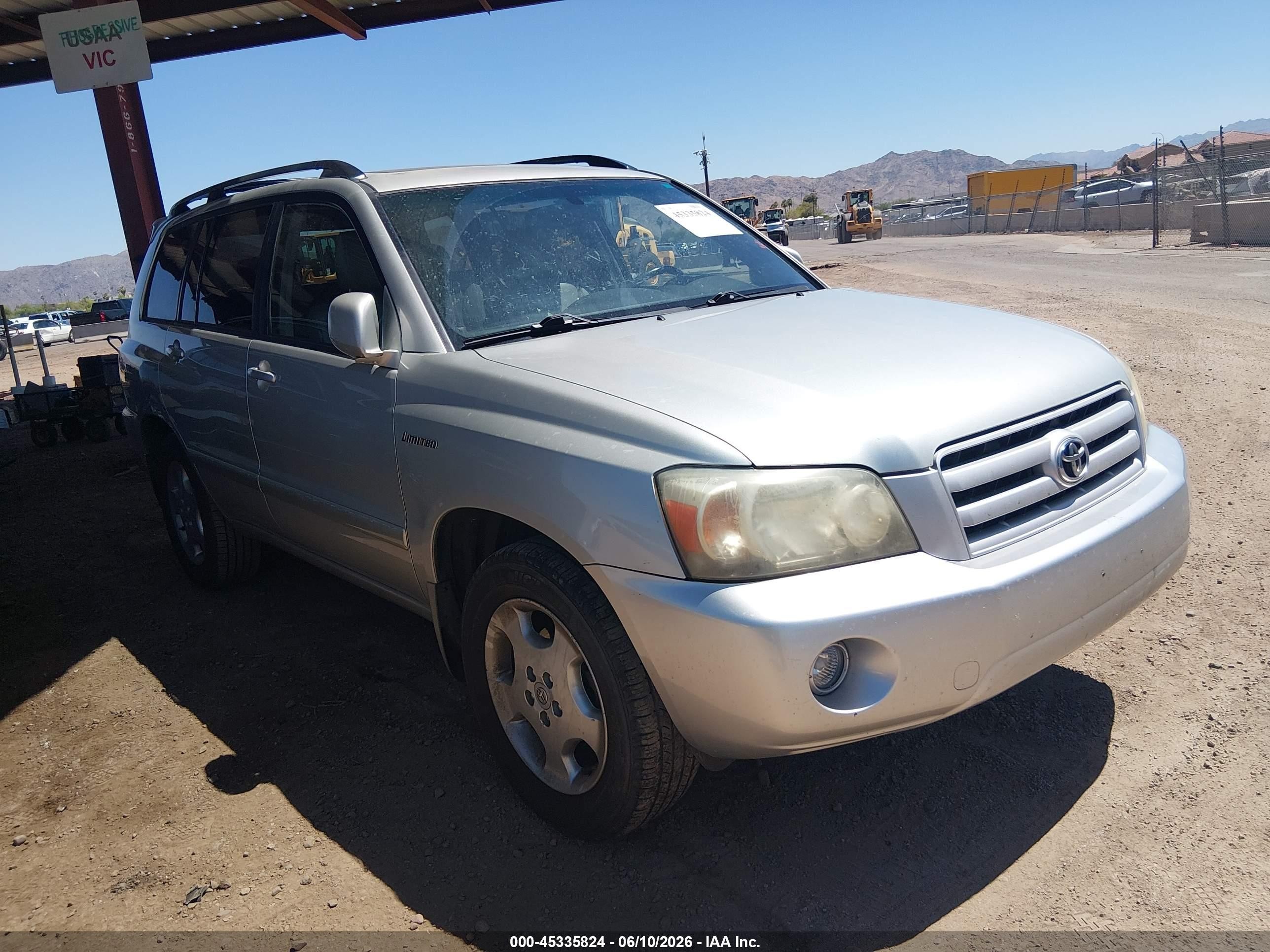 2004 Toyota Highlander Limited V6 Silver vin: JTEDP21A340025458
