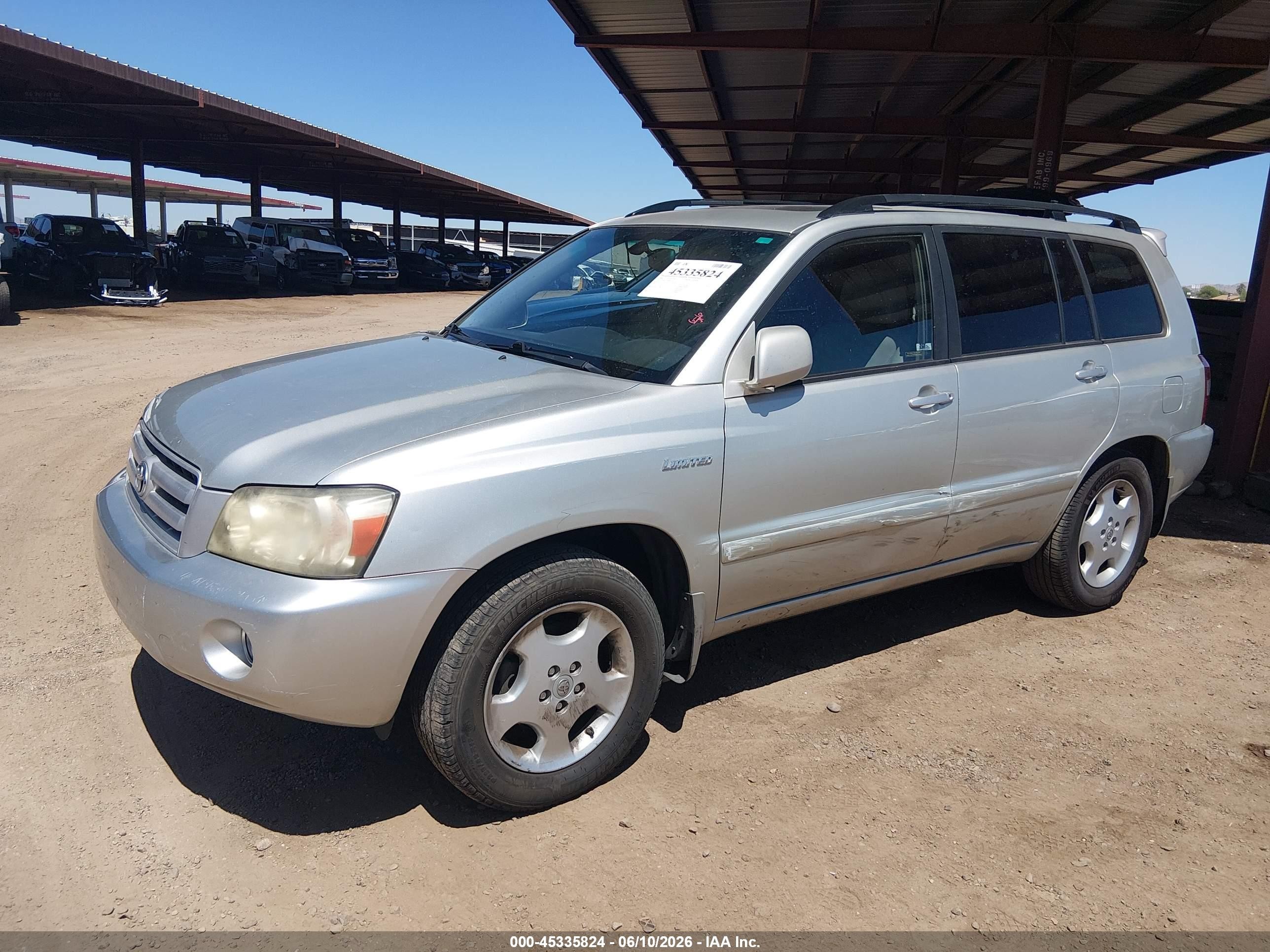 2004 Toyota Highlander Limited V6 Silver vin: JTEDP21A340025458