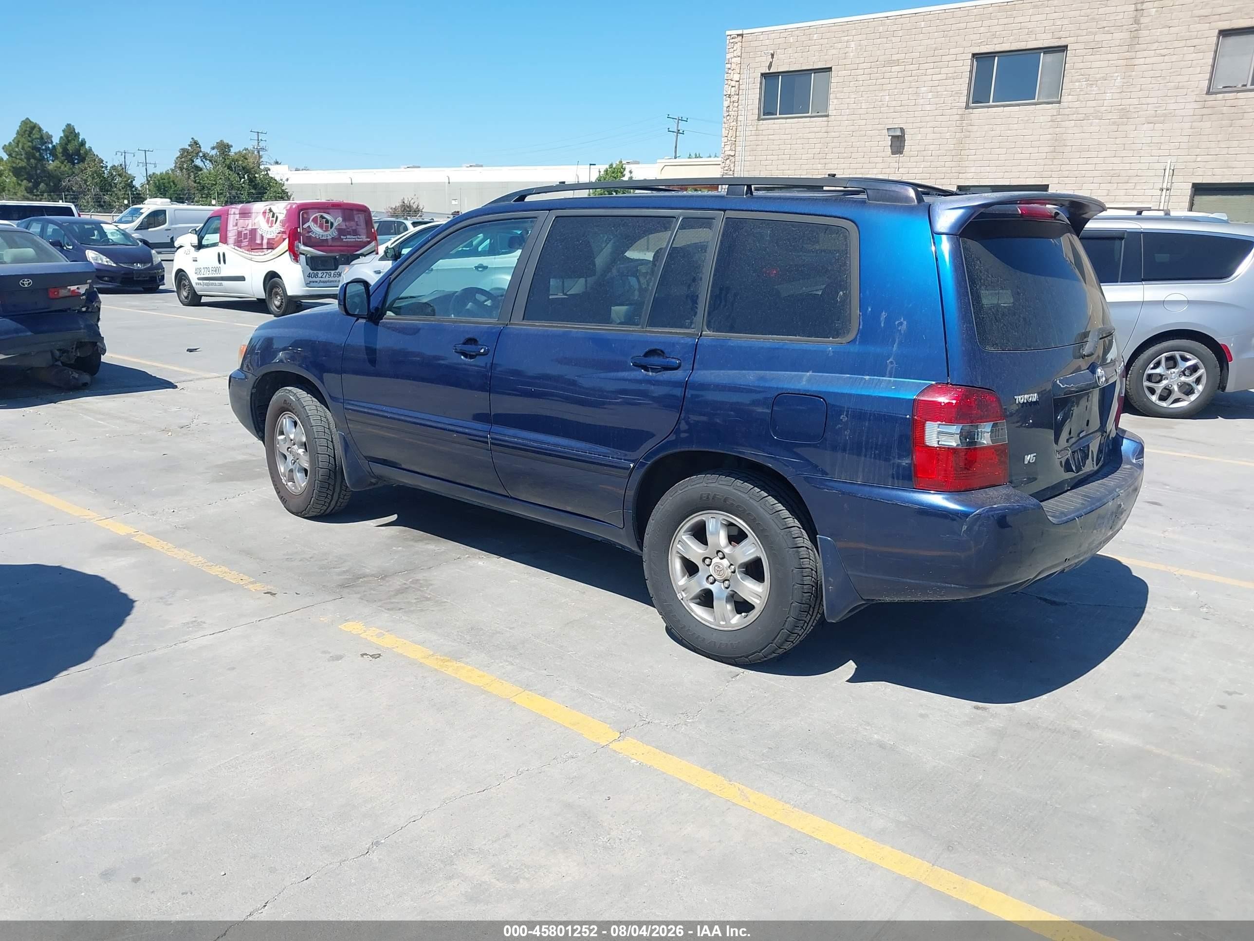 2004 Toyota Highlander V6 Blue vin: JTEDP21A340036802