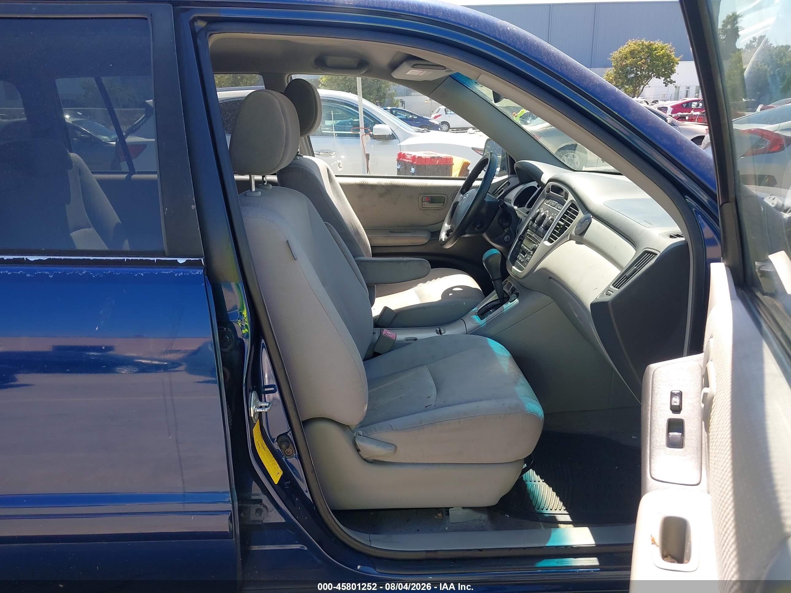 2004 Toyota Highlander V6 Blue vin: JTEDP21A340036802