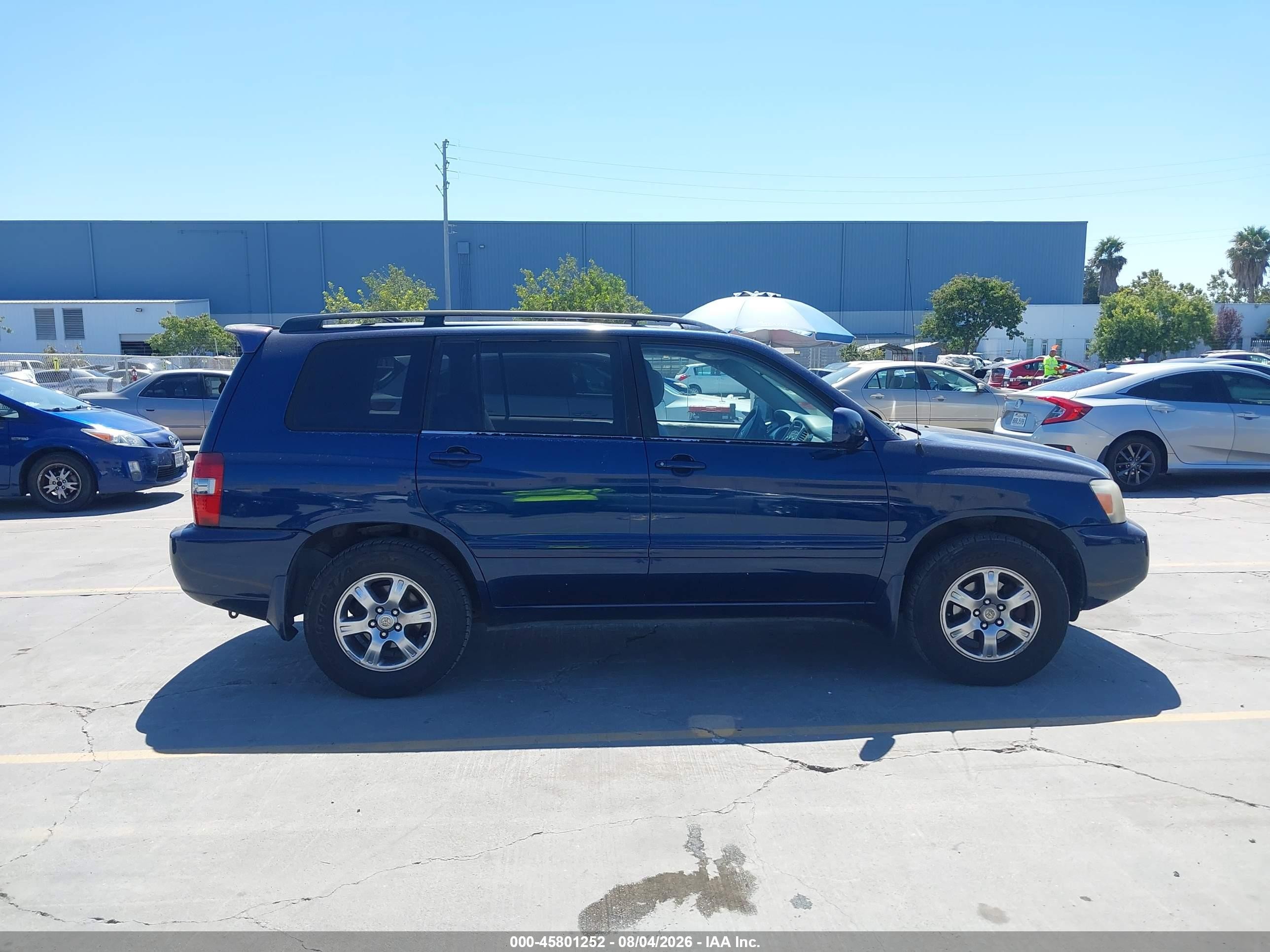 2004 Toyota Highlander V6 Blue vin: JTEDP21A340036802