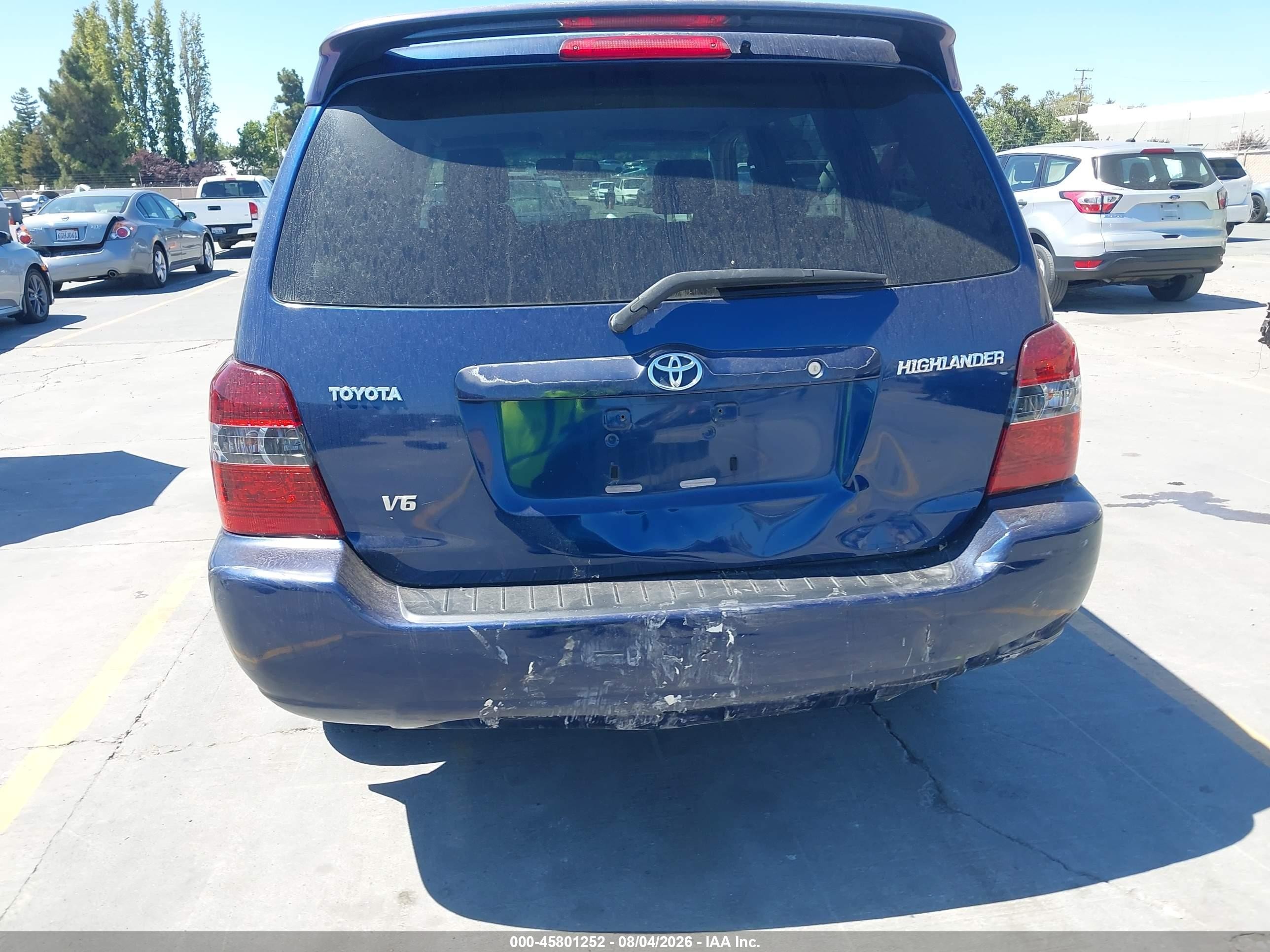 2004 Toyota Highlander V6 Blue vin: JTEDP21A340036802