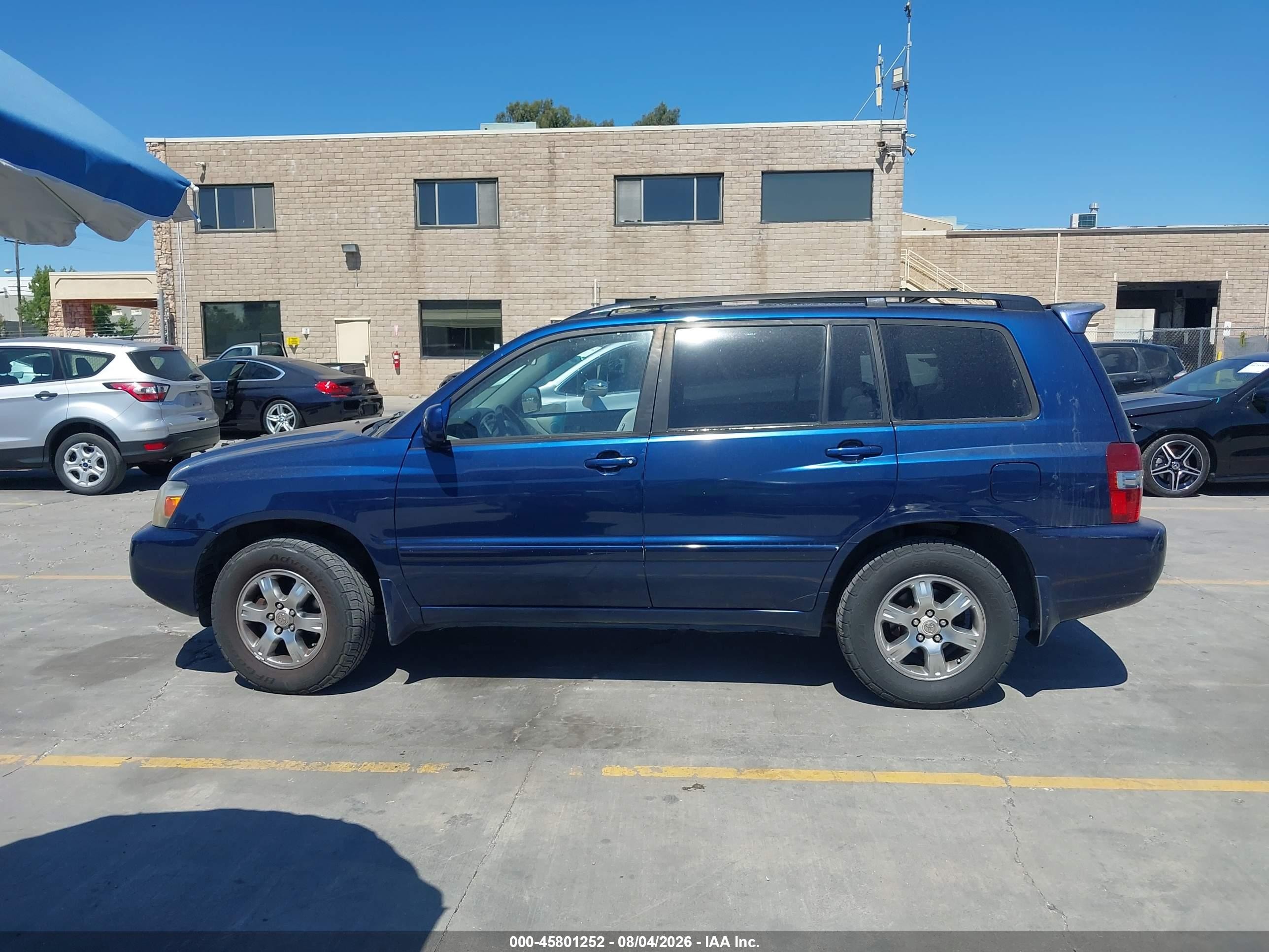 2004 Toyota Highlander V6 Blue vin: JTEDP21A340036802