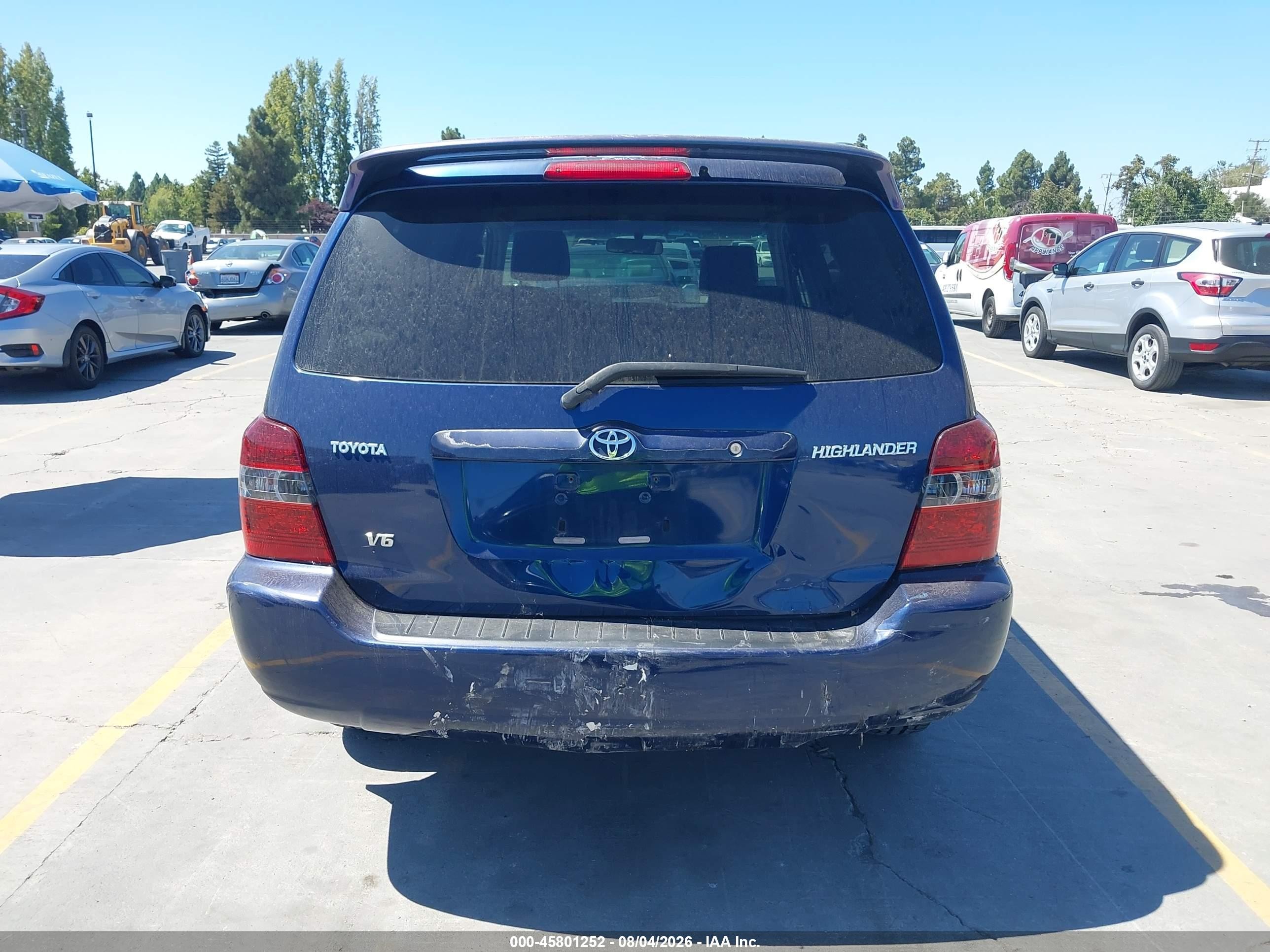 2004 Toyota Highlander V6 Blue vin: JTEDP21A340036802