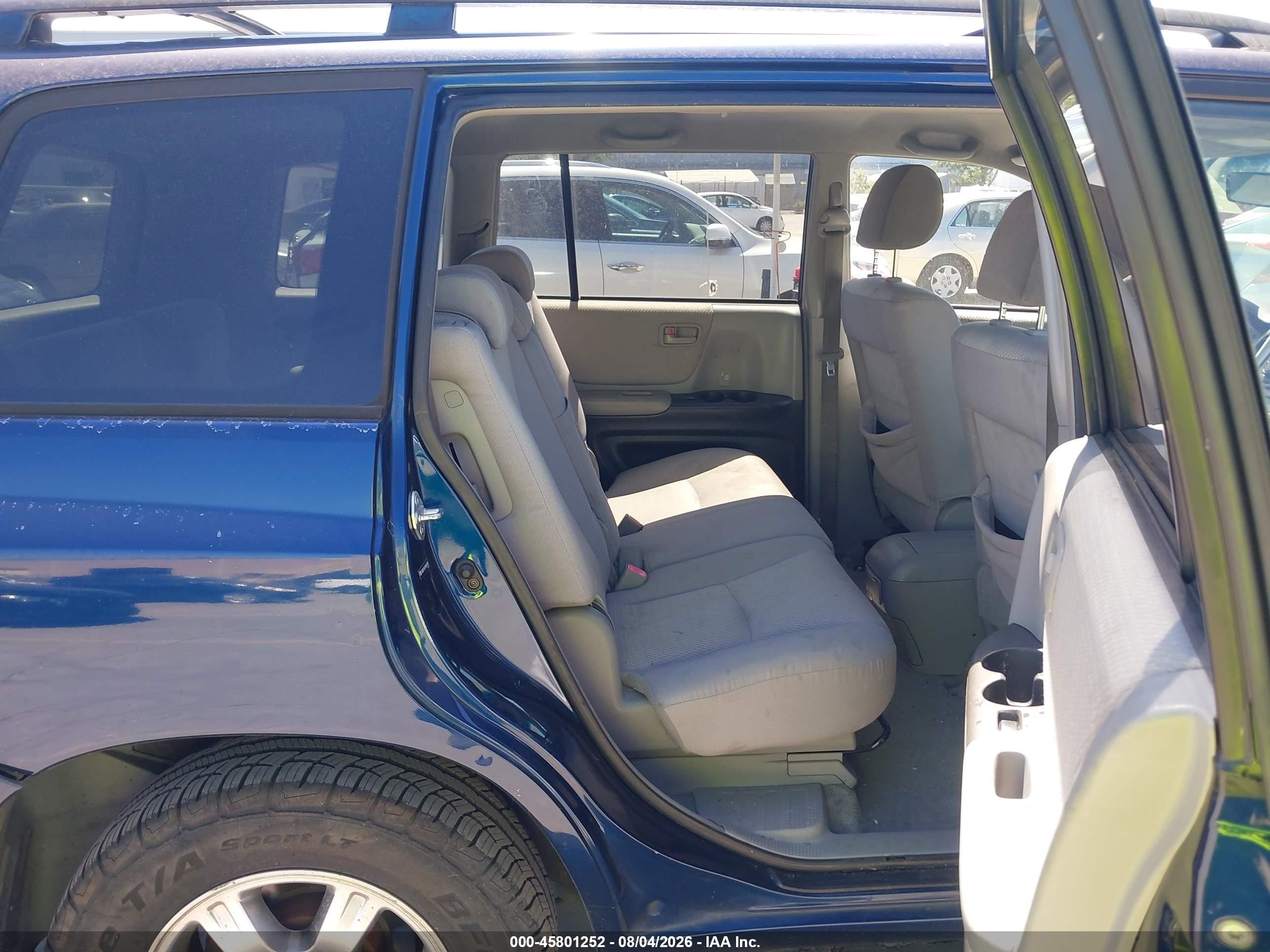 2004 Toyota Highlander V6 Blue vin: JTEDP21A340036802