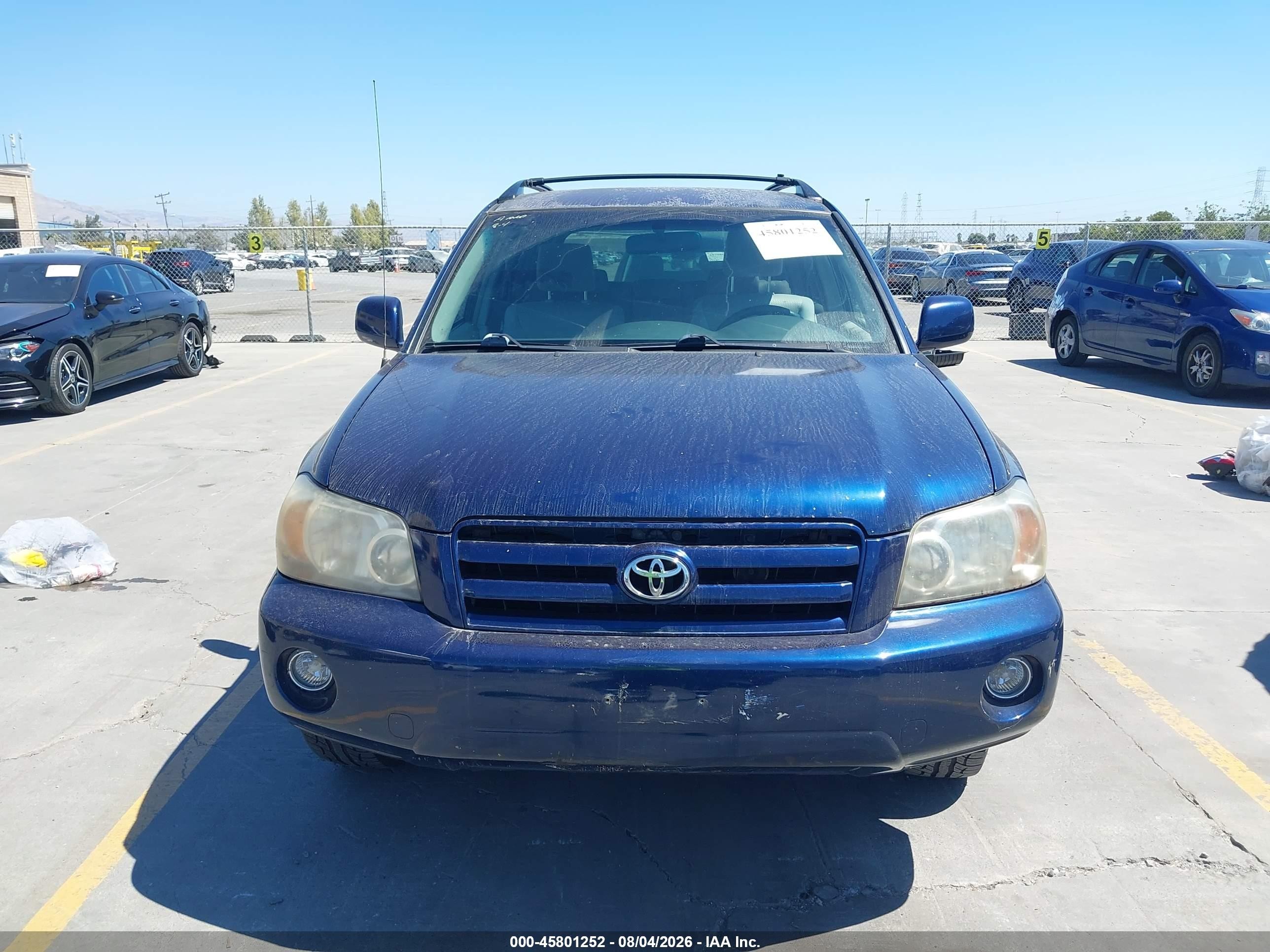 2004 Toyota Highlander V6 Blue vin: JTEDP21A340036802
