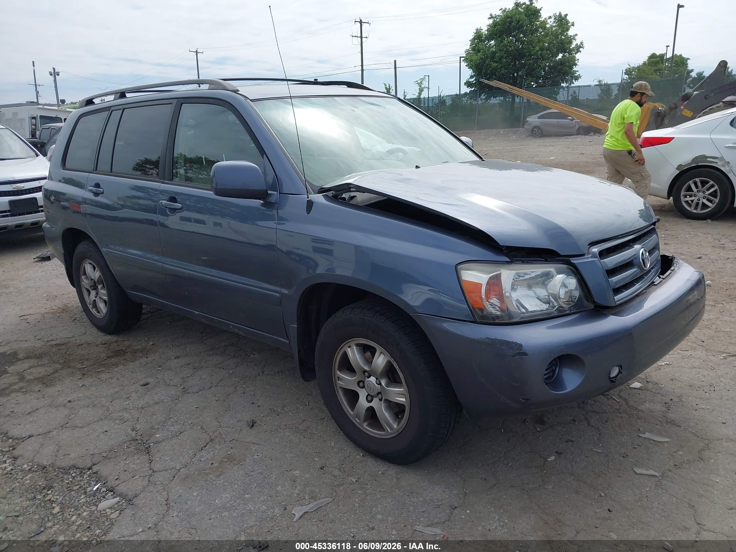 2004 Toyota Highlander V6 Light Blue vin: JTEDP21A340041403