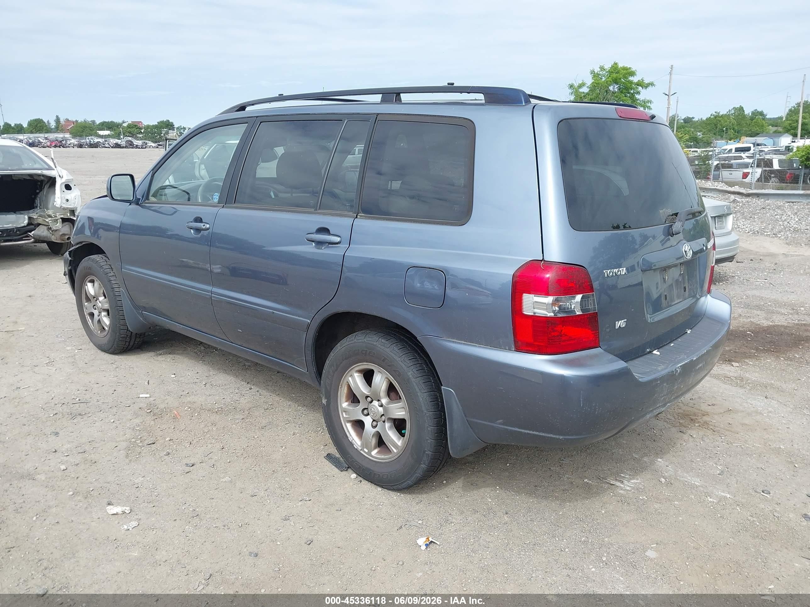 2004 Toyota Highlander V6 Light Blue vin: JTEDP21A340041403