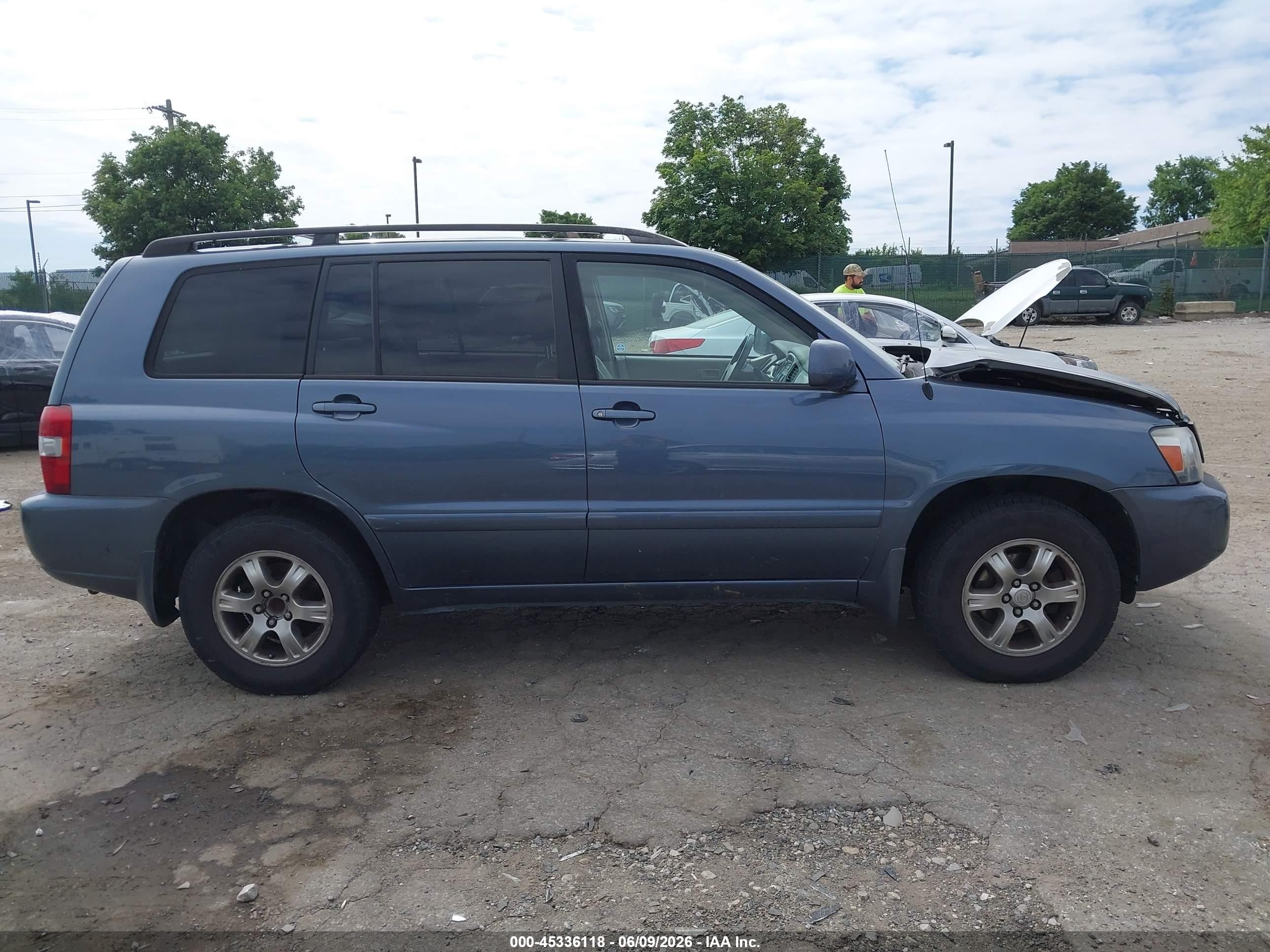 2004 Toyota Highlander V6 Light Blue vin: JTEDP21A340041403