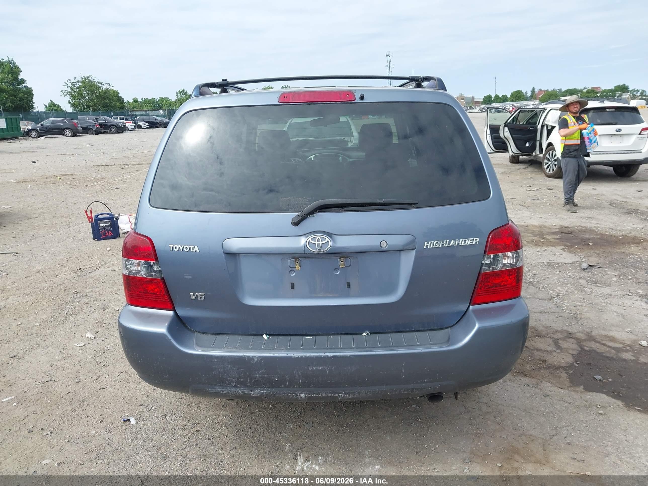 2004 Toyota Highlander V6 Light Blue vin: JTEDP21A340041403