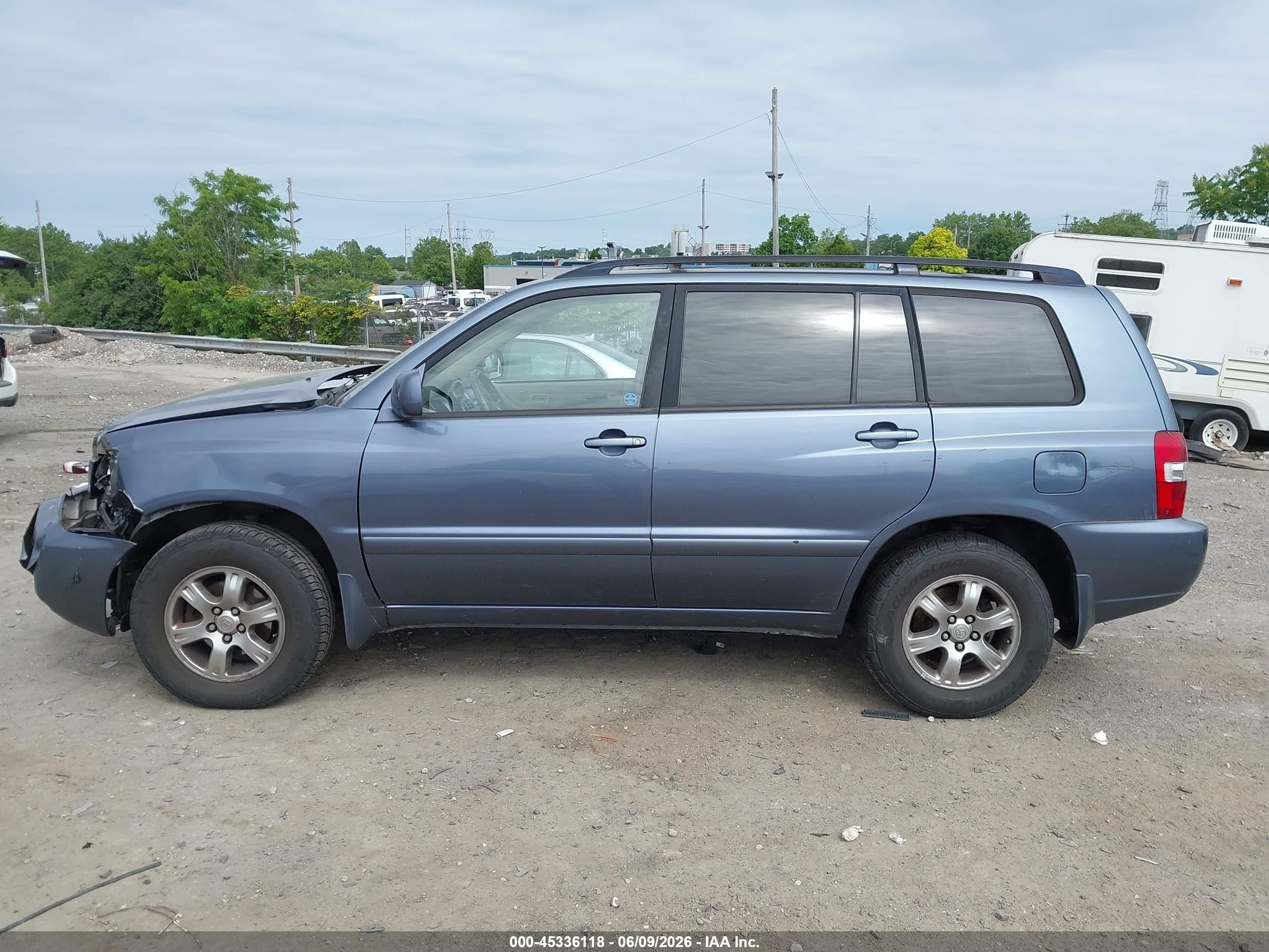 2004 Toyota Highlander V6 Light Blue vin: JTEDP21A340041403