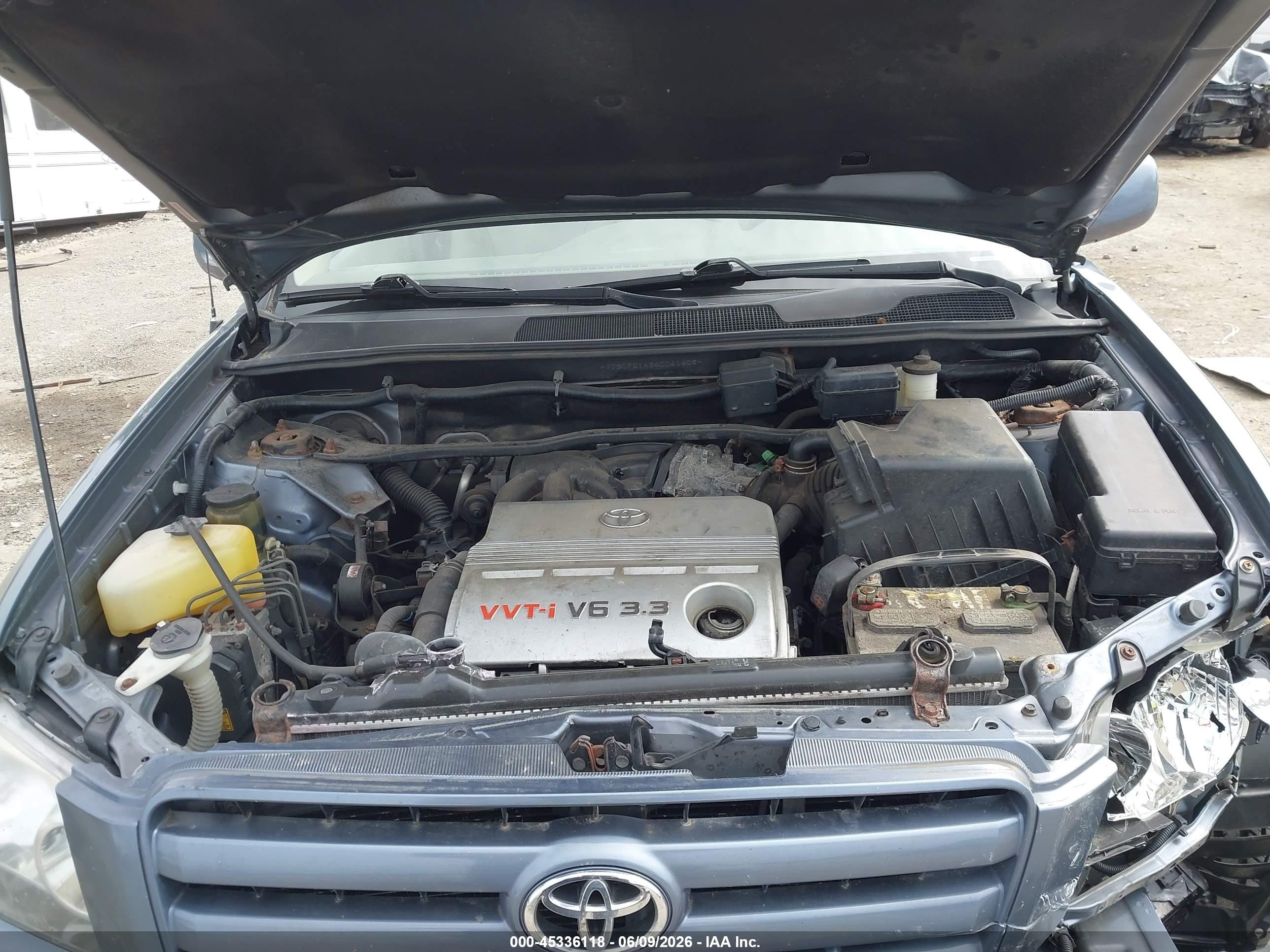 2004 Toyota Highlander V6 Light Blue vin: JTEDP21A340041403