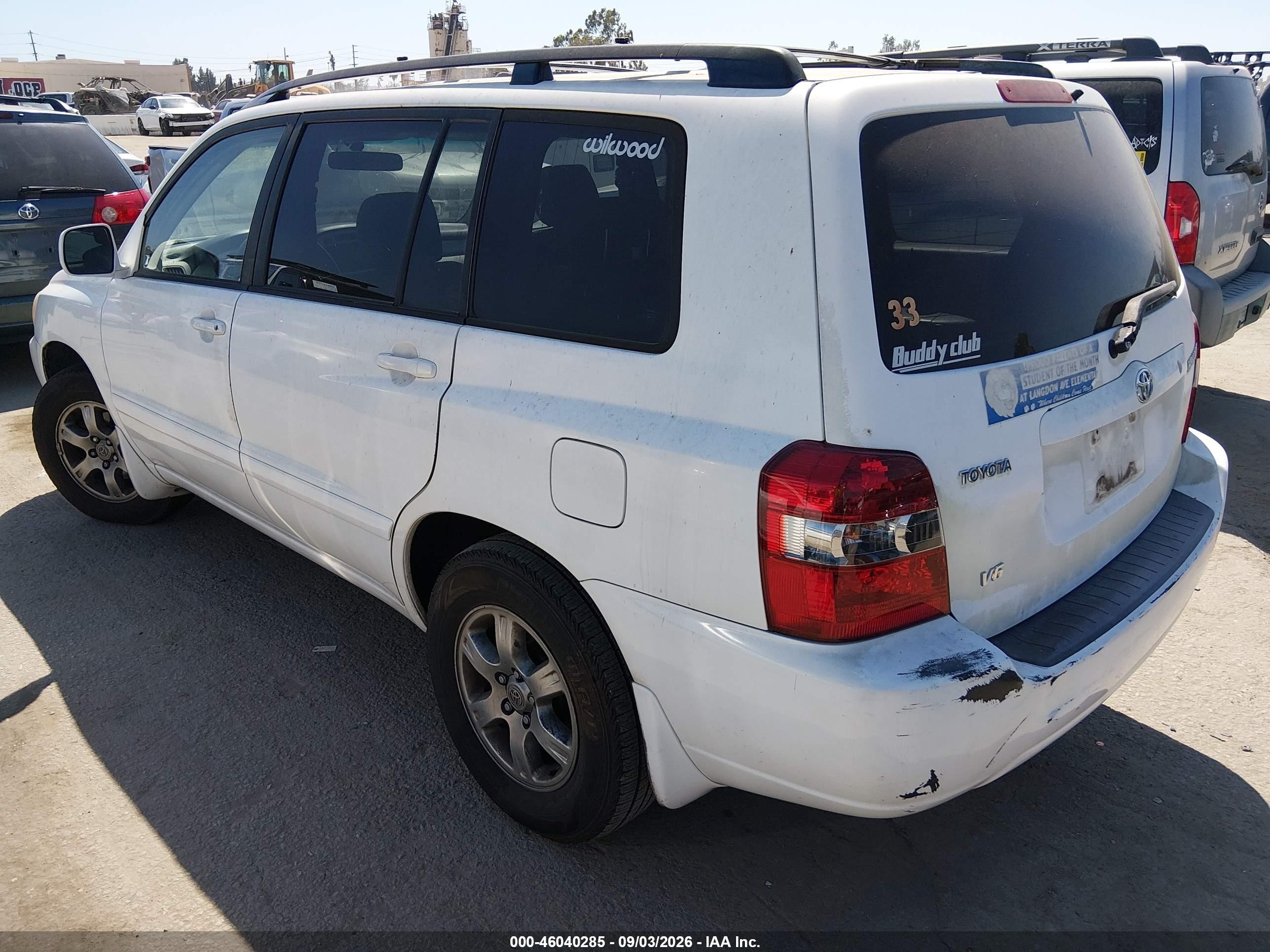 2005 Toyota Highlander V6 Белый vin: JTEDP21A350073074