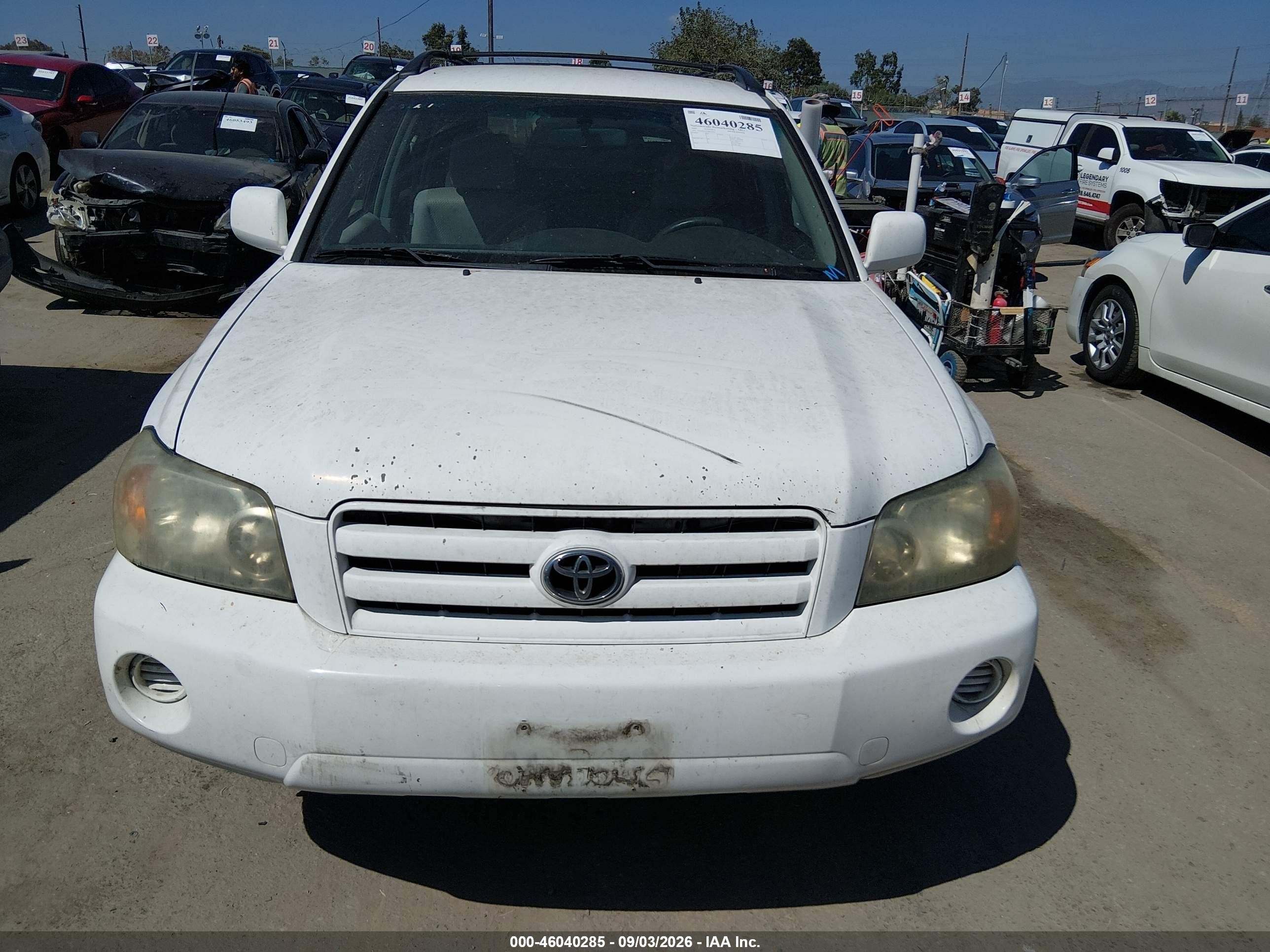 2005 Toyota Highlander V6 Белый vin: JTEDP21A350073074
