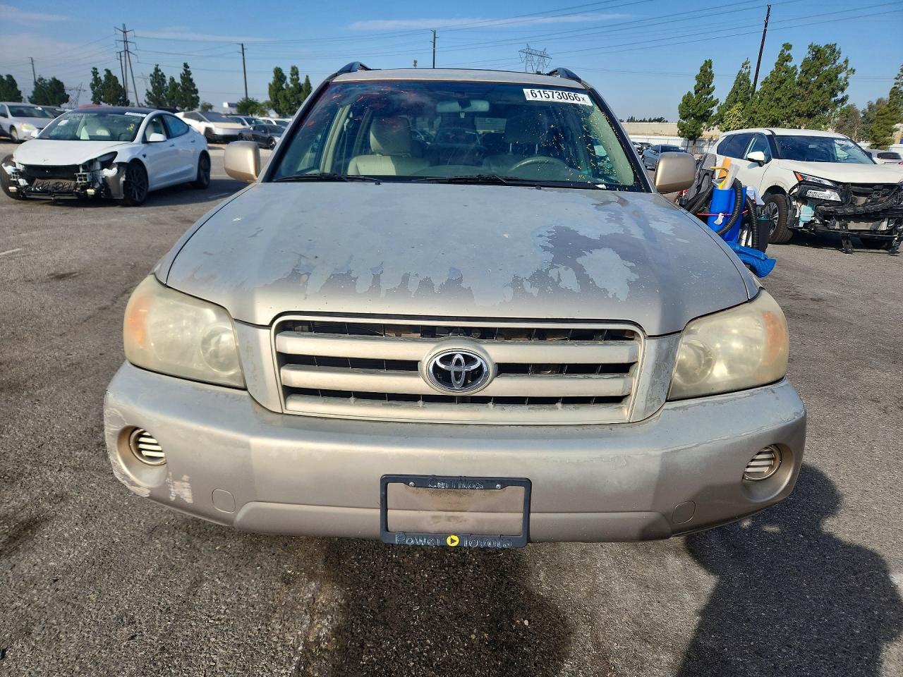 2005 Toyota Highlander Limited Cream vin: JTEDP21A350078601